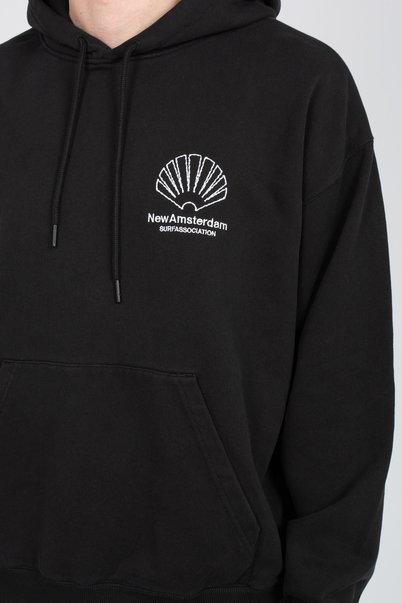 felpa hoodie con logo 2601164001 BLK NEW AMSTERDAM 