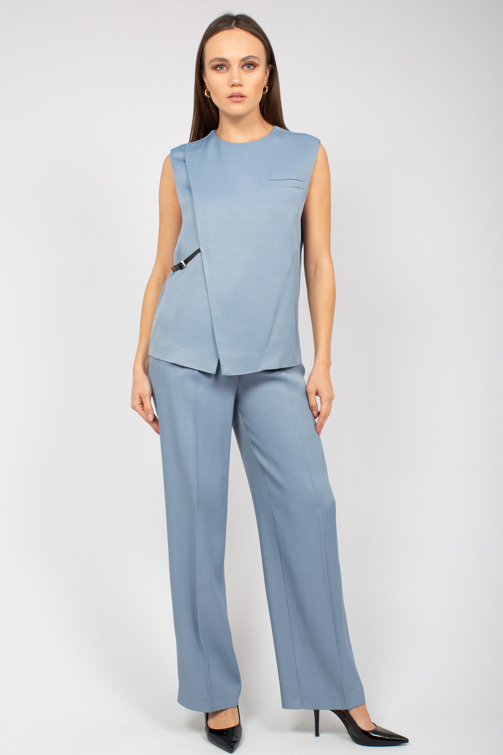 pantalone in fresco lana 'josefa' Y5WL17 L36 SEMICOUTURE 