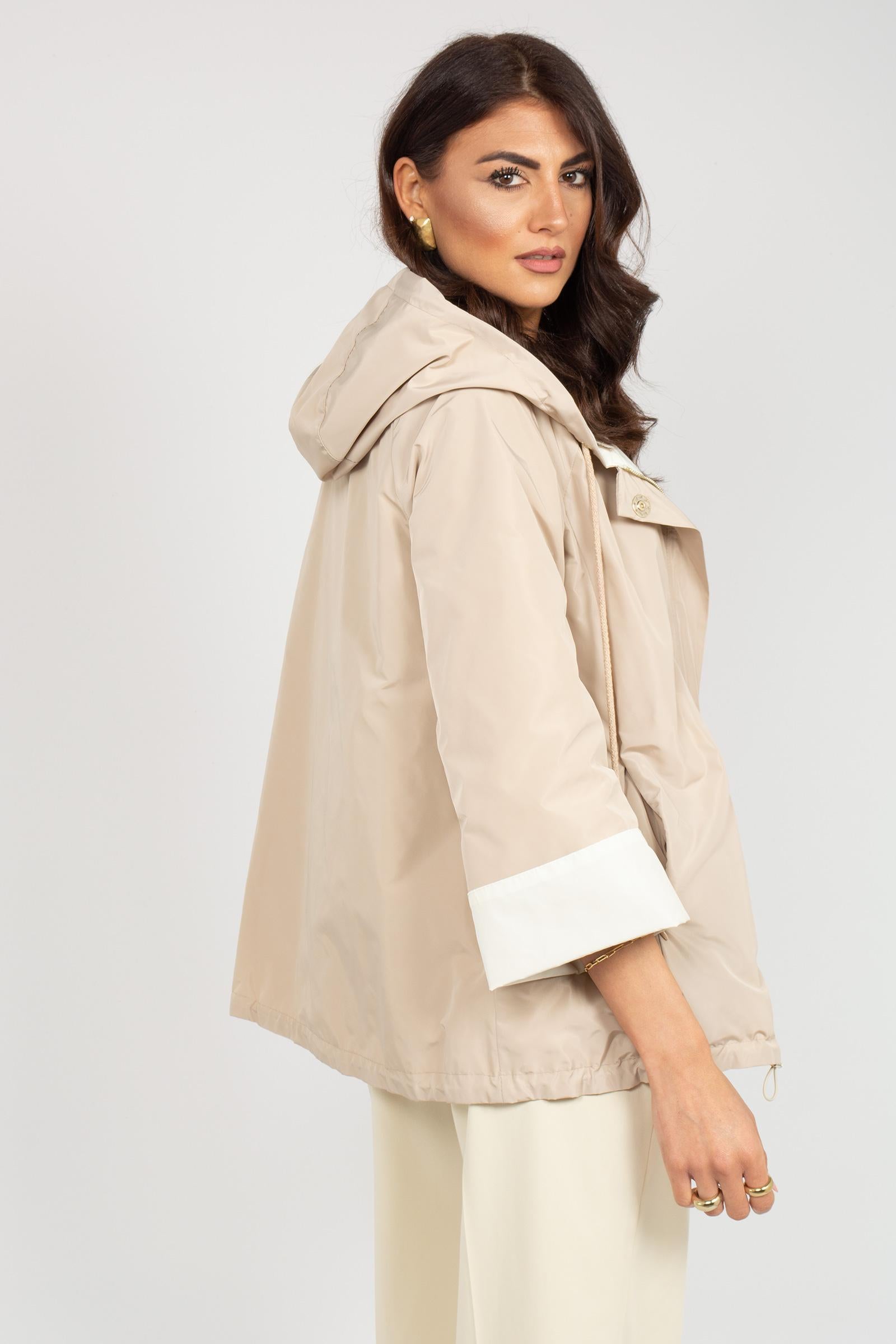 piumino leggero con cappuccio GB110JAZZ BEIGE SANGERMANO 