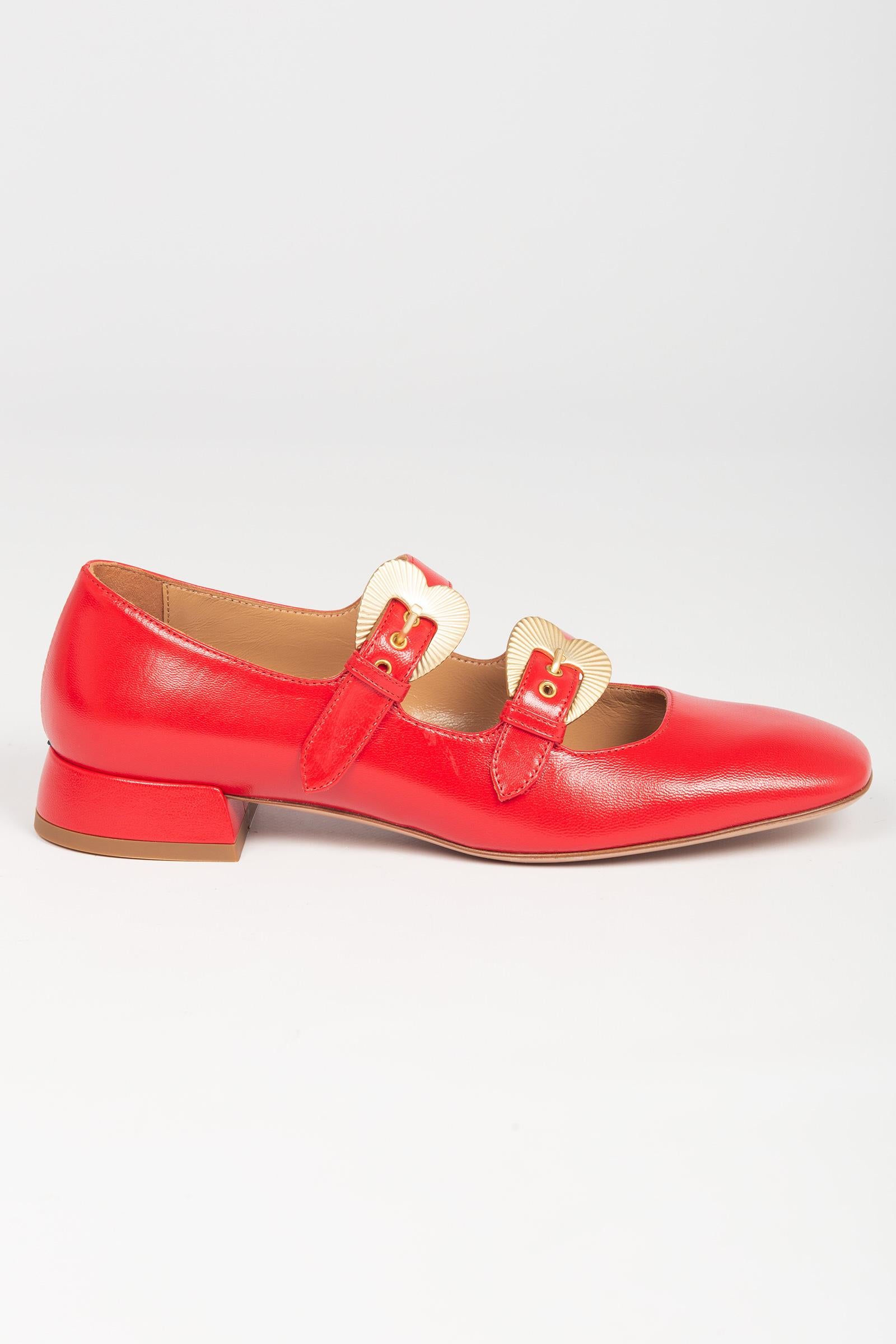 ballerina con doppia fibia love AB2514CR ROSSO A.BOCCA 