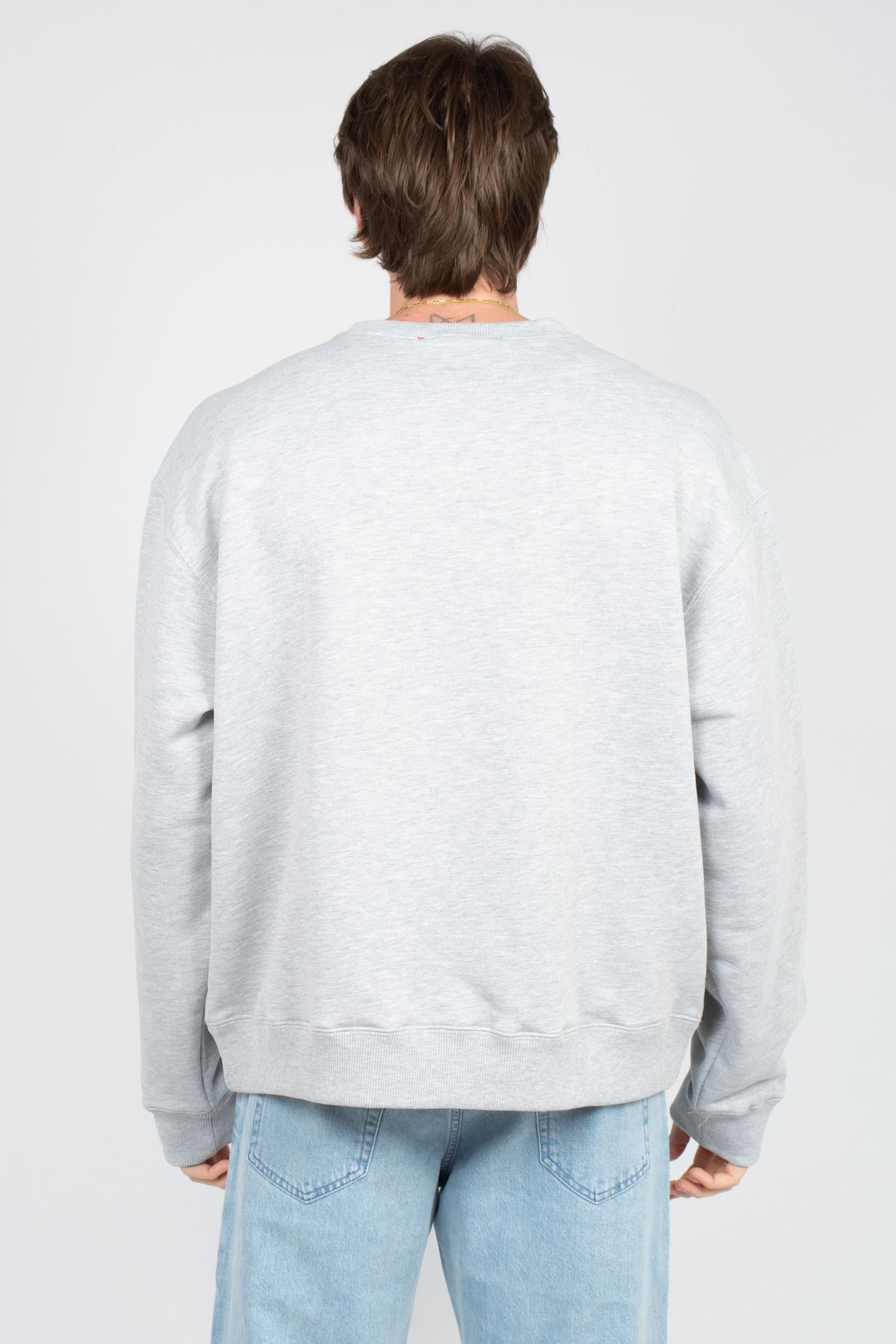 felpa girocollo in cotone B6AB0004 GRIGIO AMARANTO 