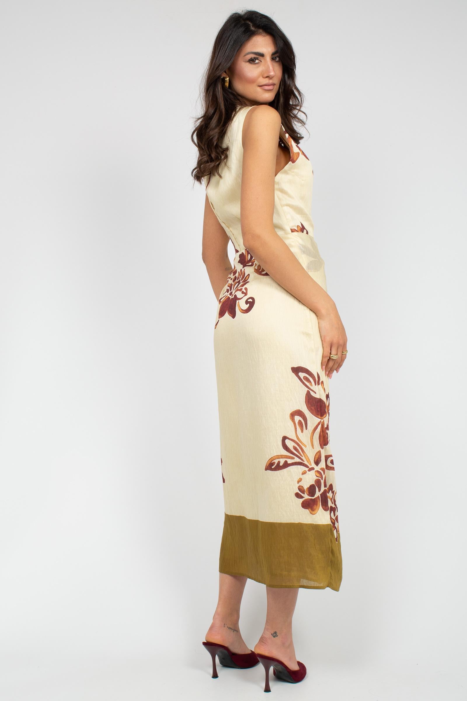 abito lungo con fantasia VALIMA393 1375 HANAMI D'OR 