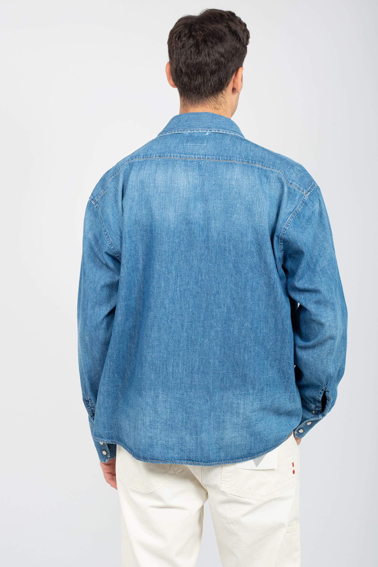 camicia texana in denim AMU105D2971546 C0999 AMISH 