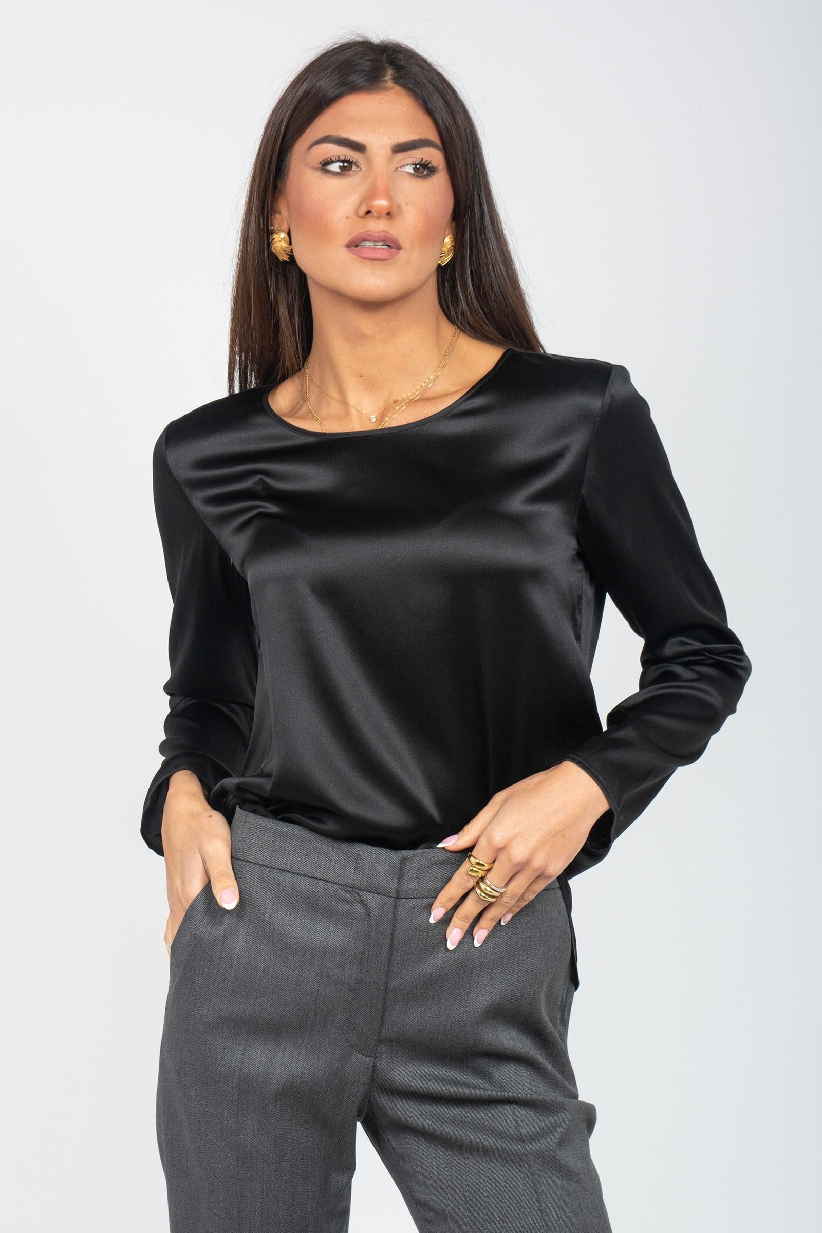 T-shirt manica lunga in seta 'moldava' 2526196018000 003 MM - MAX MARA 