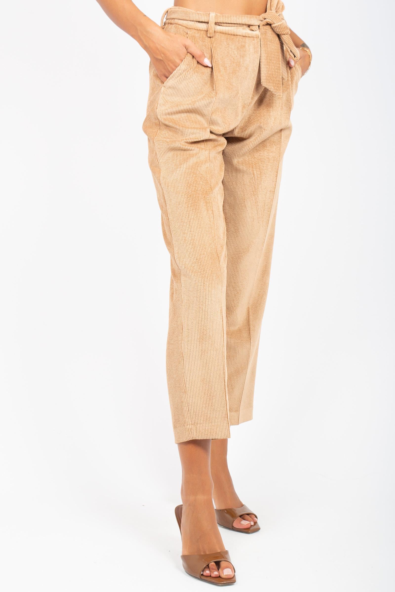 pantalone in velluto P288VELLUTO CAMMELLO SANGERMANO 