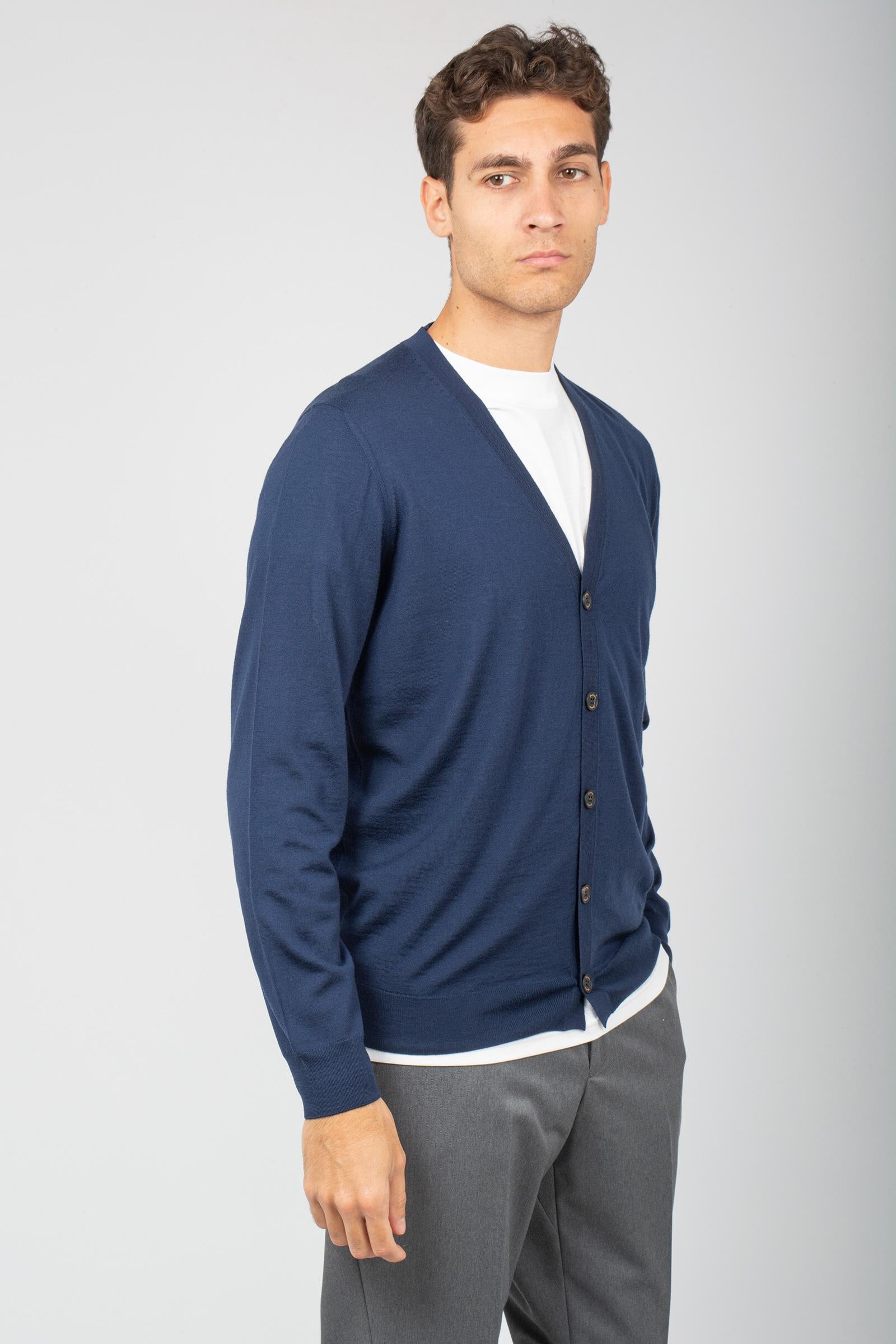 cardigan in lana merinos ultrafine D0D109 780 DRUMOHR 