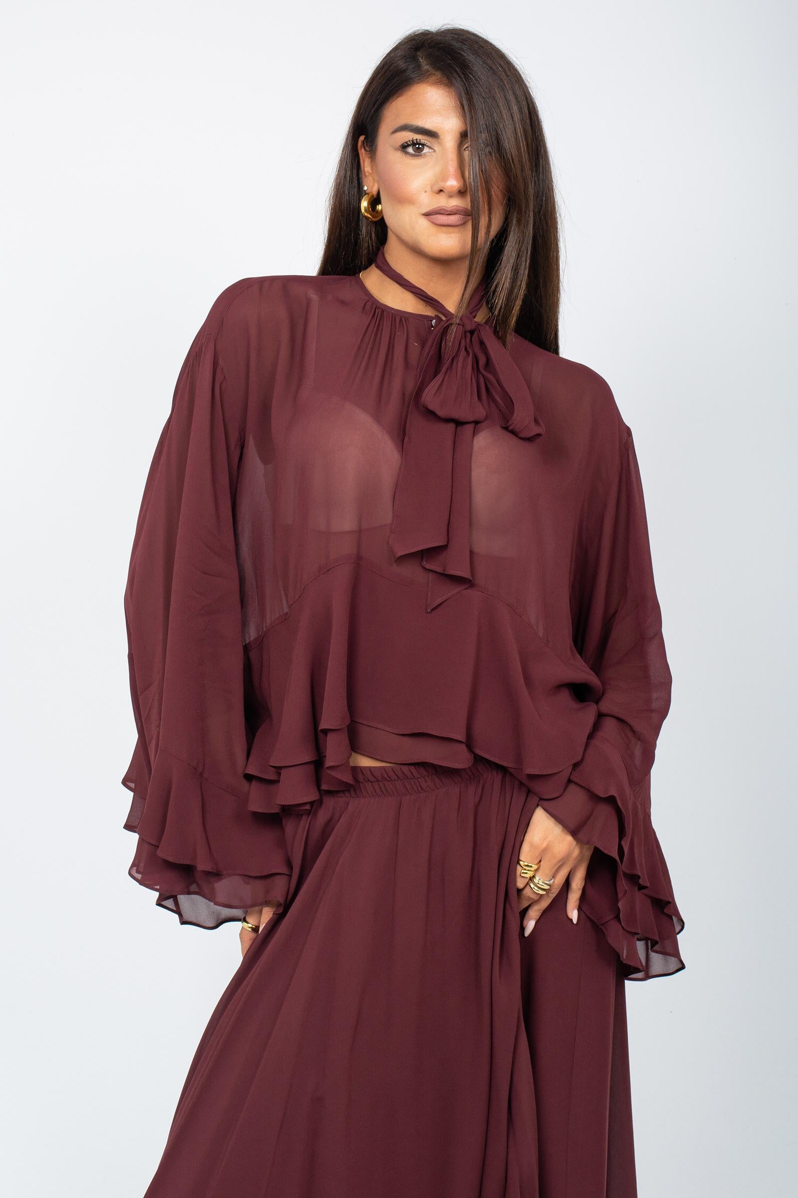 blusa con volant 'prisca' PRISCA 006 MARELLA 
