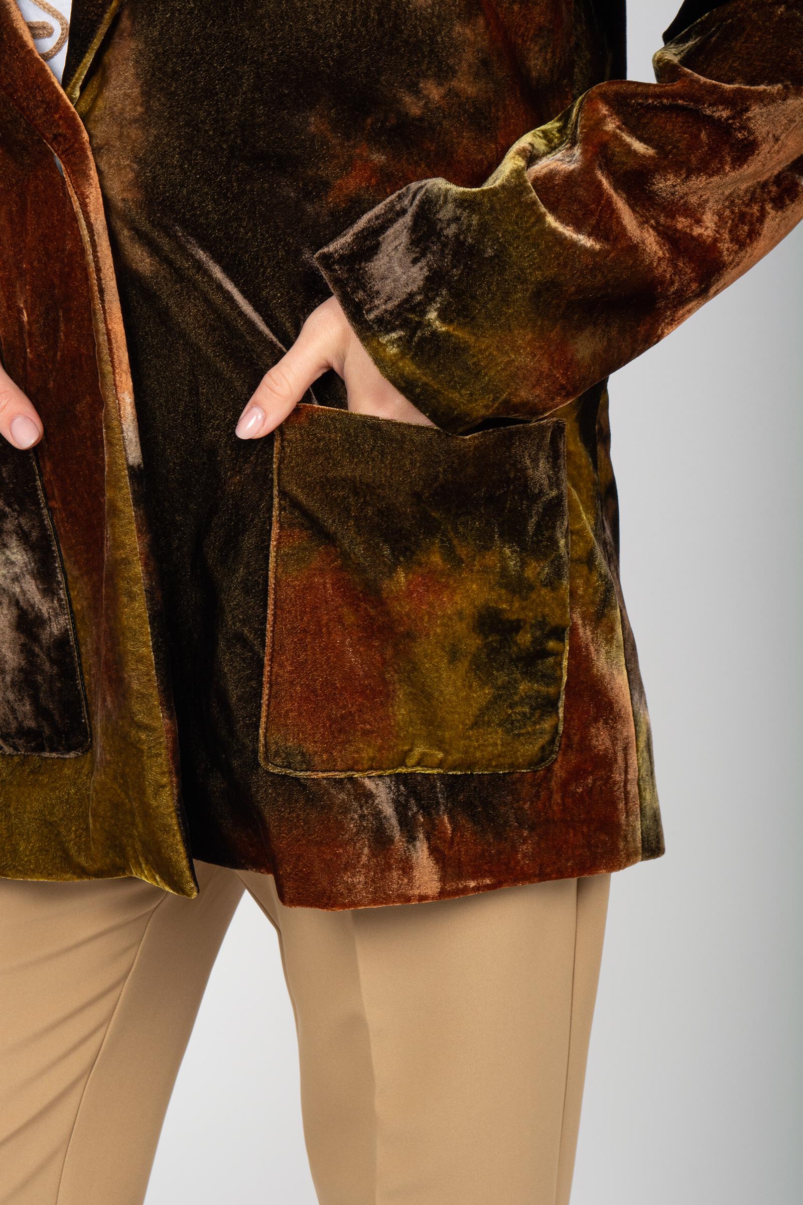 giacca in velluto stamapato 253F56011 08 ROBERTO COLLINA 