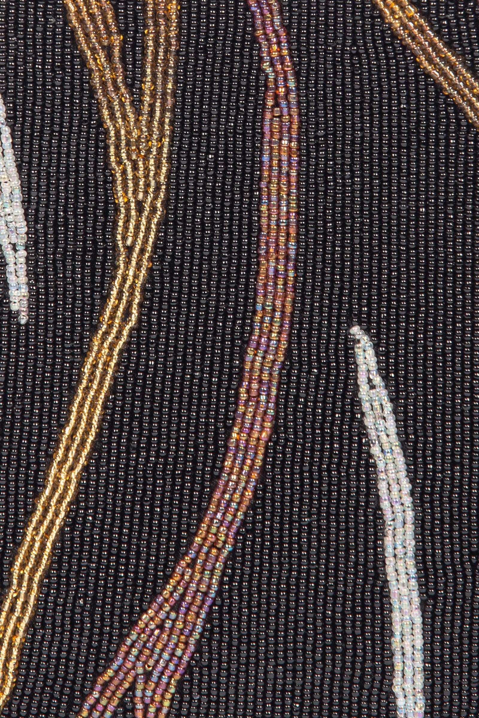 borsa a mano ricamara AC0240 NERO ANNA CECERE 