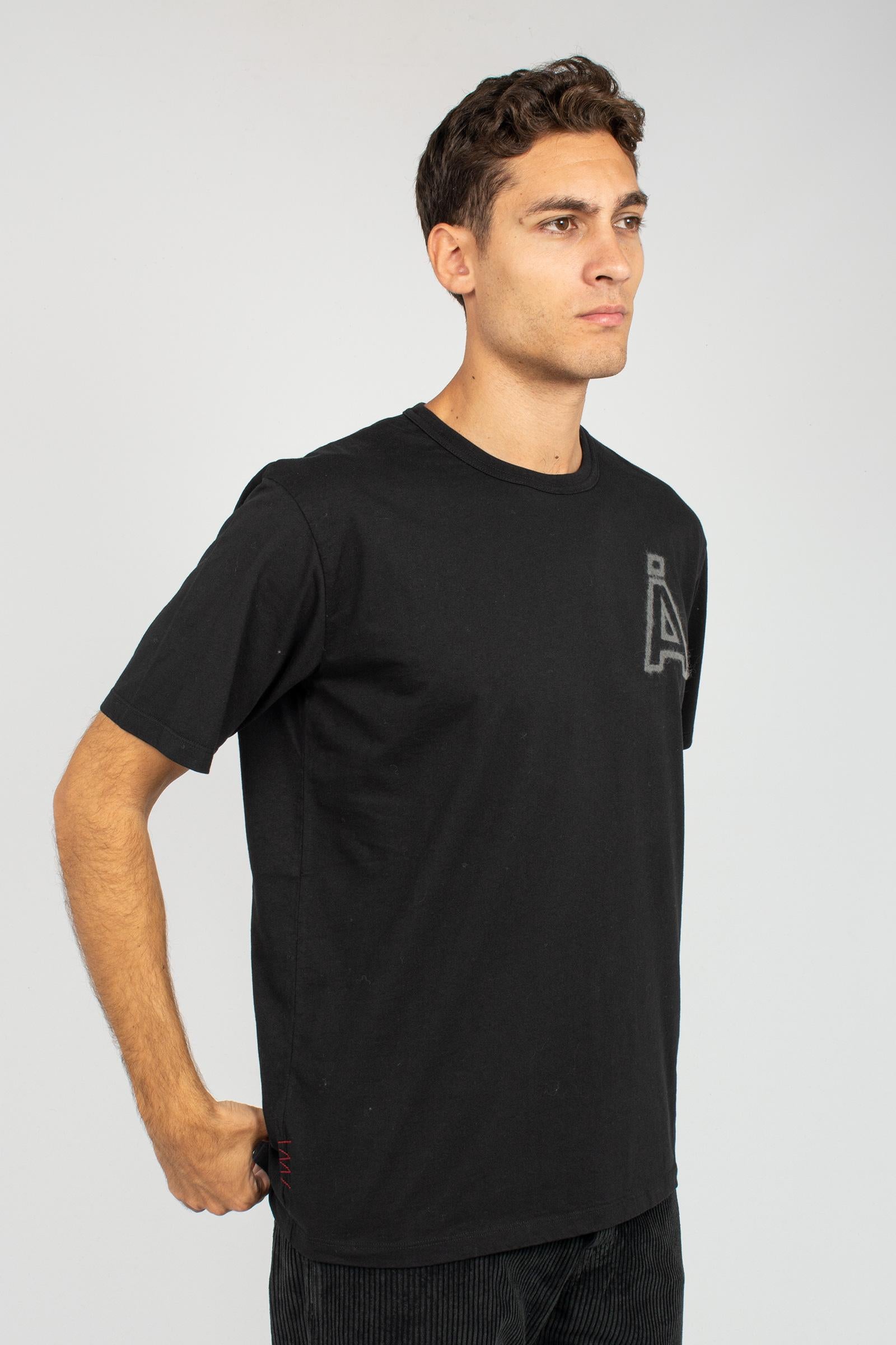 t-shirt in cotone B6F0064 NERO AMARANTO 