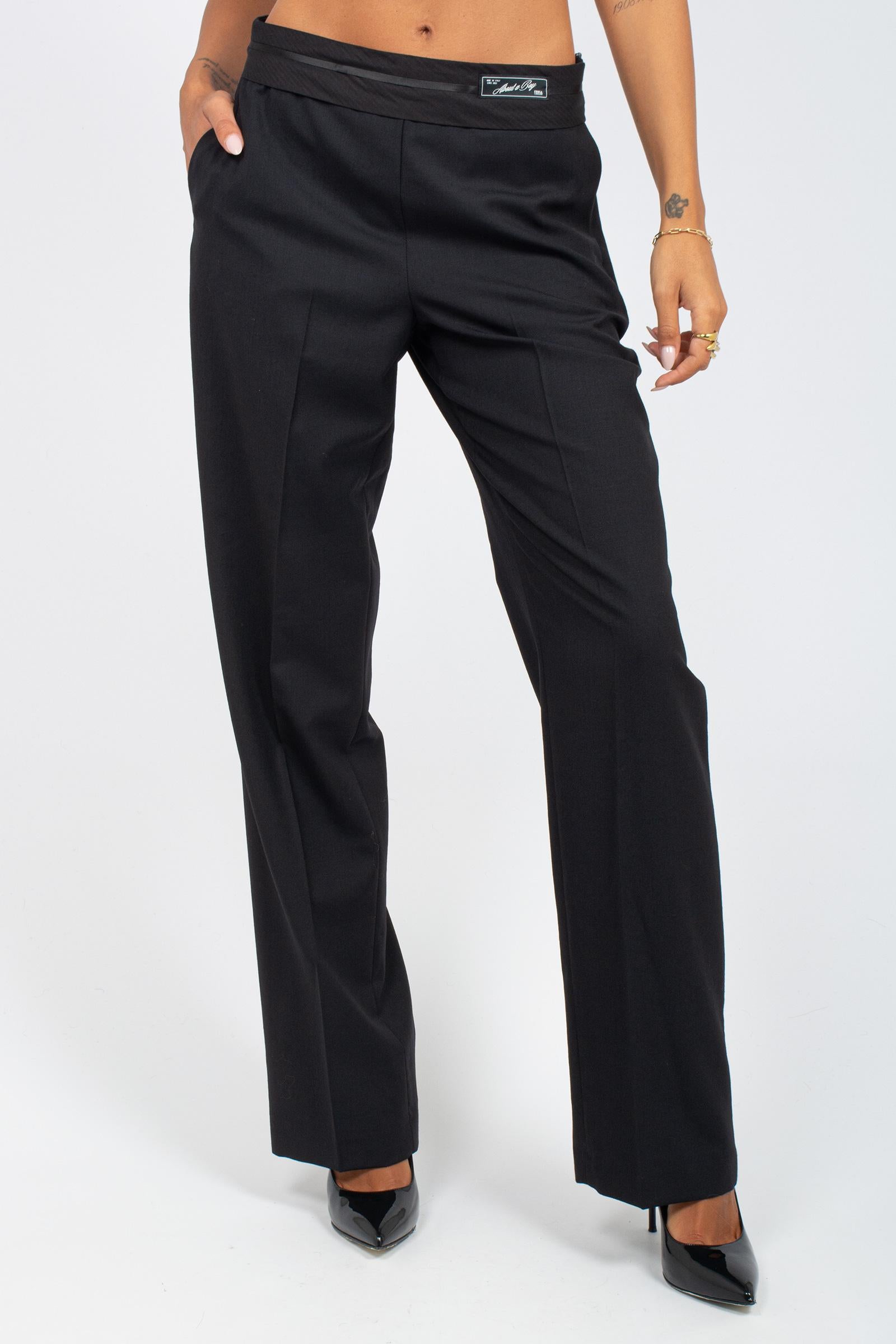 pantalone smoking in fresco lana 'luisa' P5WZ17 Y69 ERIKA CAVALLINI 