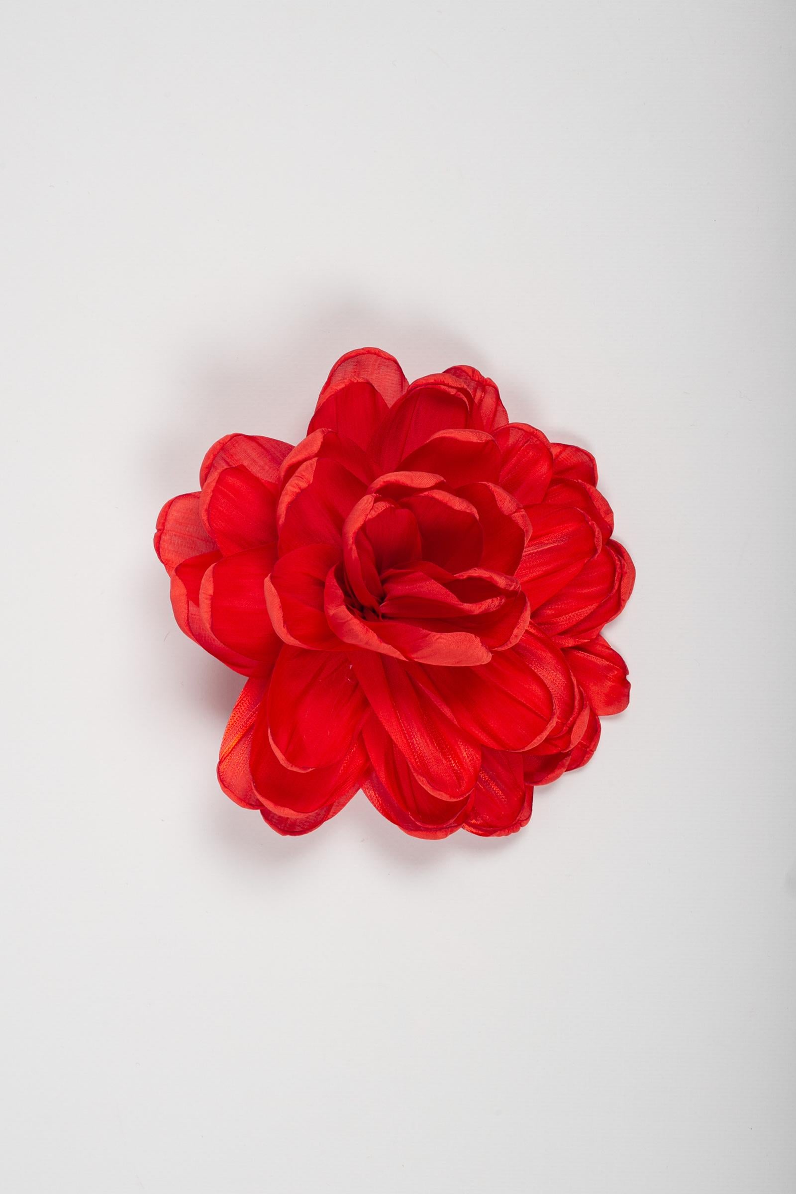 spilla a fiore M1D0228 ROSSO SOLOTRE 