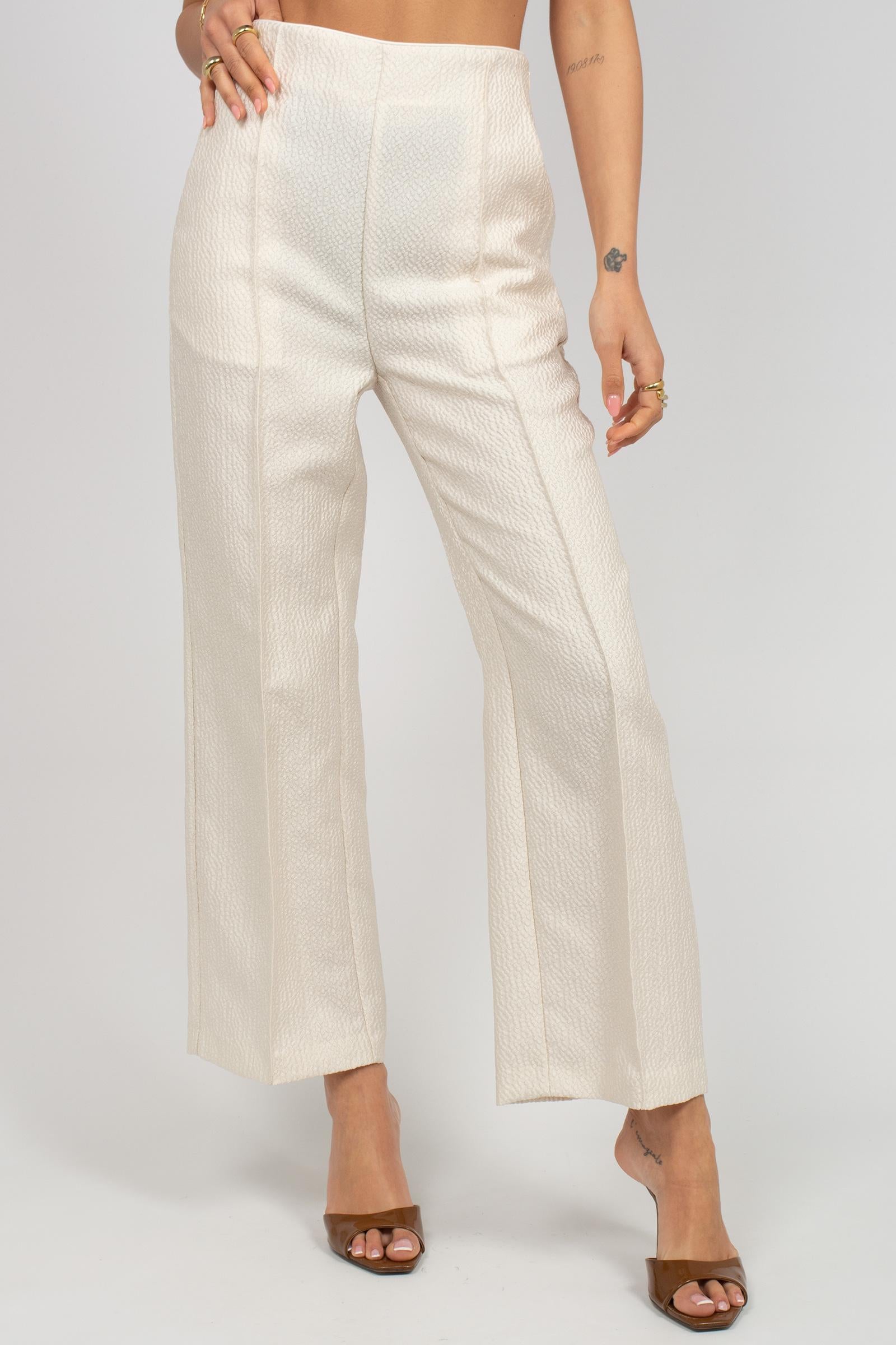 pantalone in broccato S26PL08 W117 WEILI ZHENG 