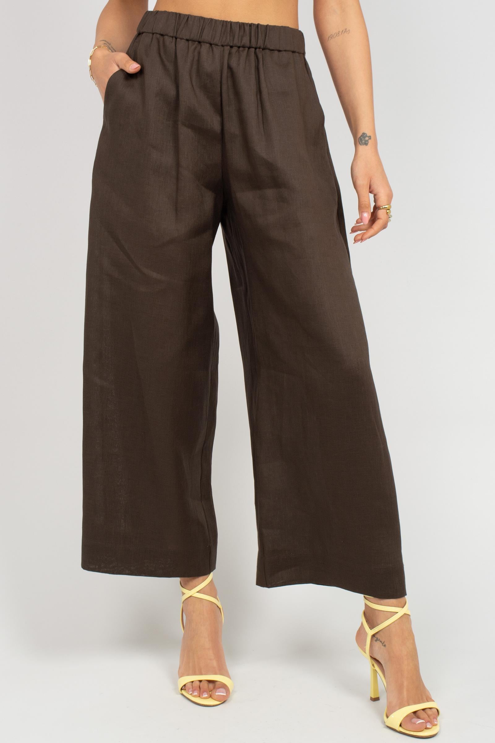 pantalone in lino 'canneti' 2616131028600 006 MM - MAX MARA 