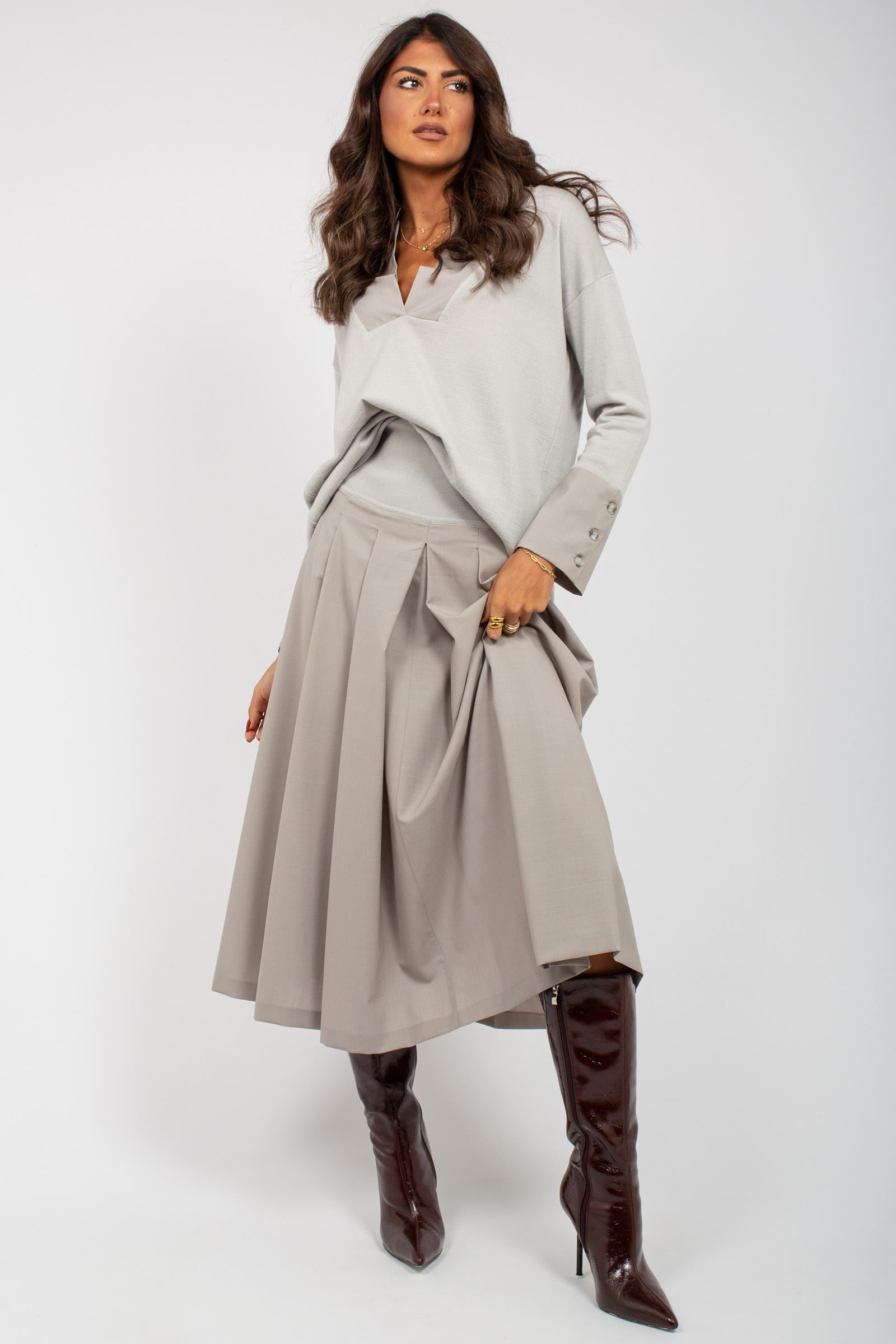 blusa in lana merinos EQM0488I 60 AMANTO 