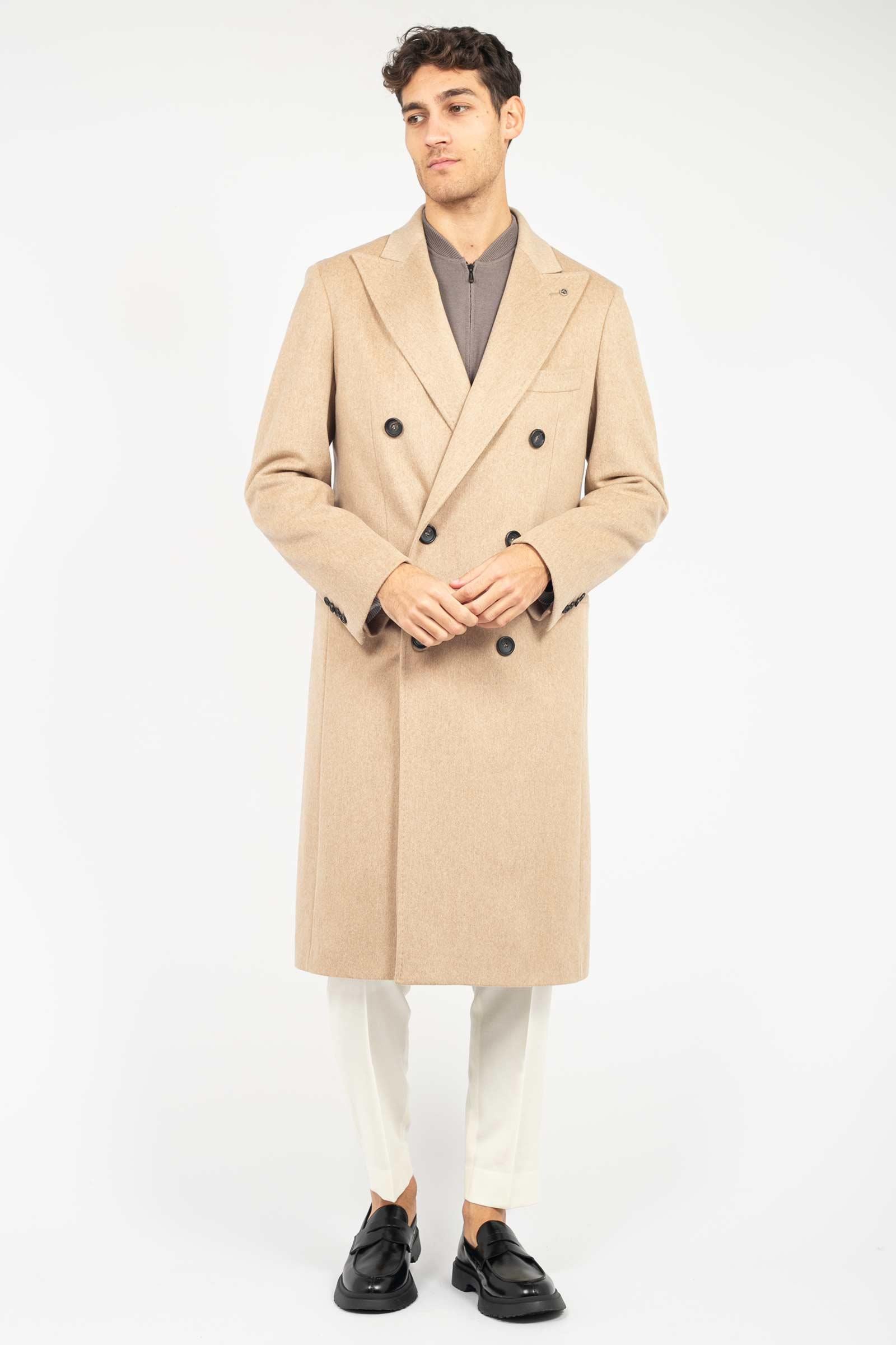 cappotto doppio petto in panno di lana 'capolavoro loropiana' 8400784400 9379 TARDIA 