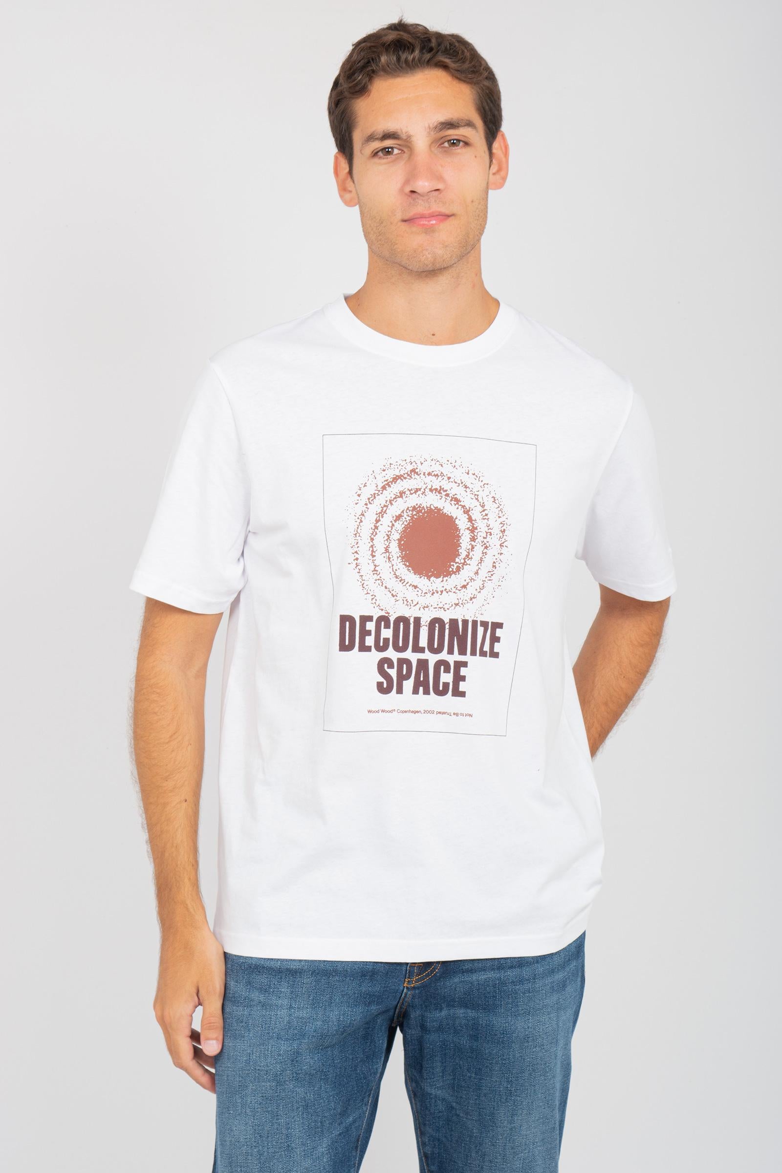 t-shirt in cotone con stampa 'james' 30251561 110601 WOOD WOOD 