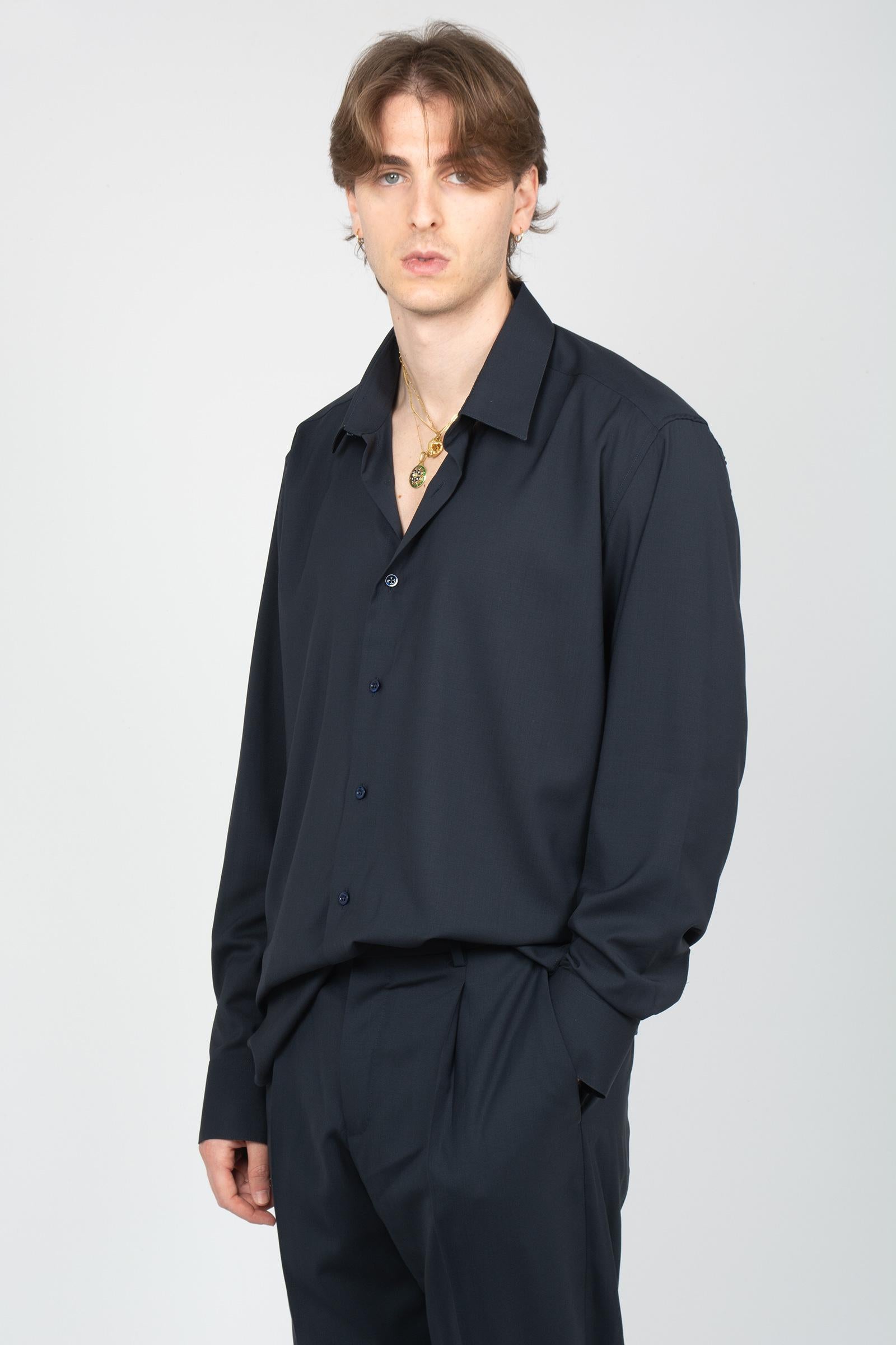 camicia oversize con bottoni in madreperla TL6SIT050RBO ZI560370 PT TORINO 