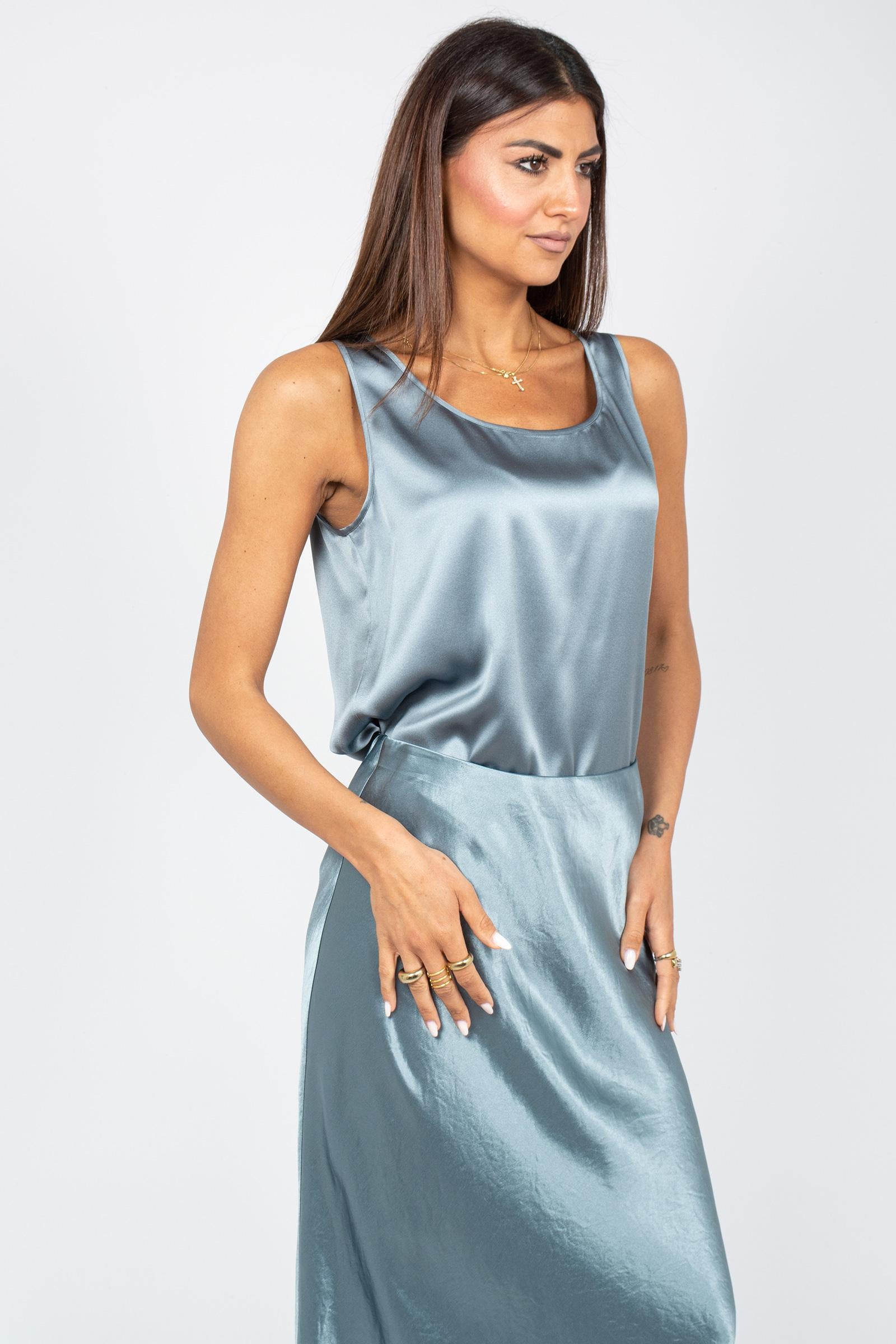 top in seta stretch 'pan' 2616161017600 008 MM - MAX MARA 