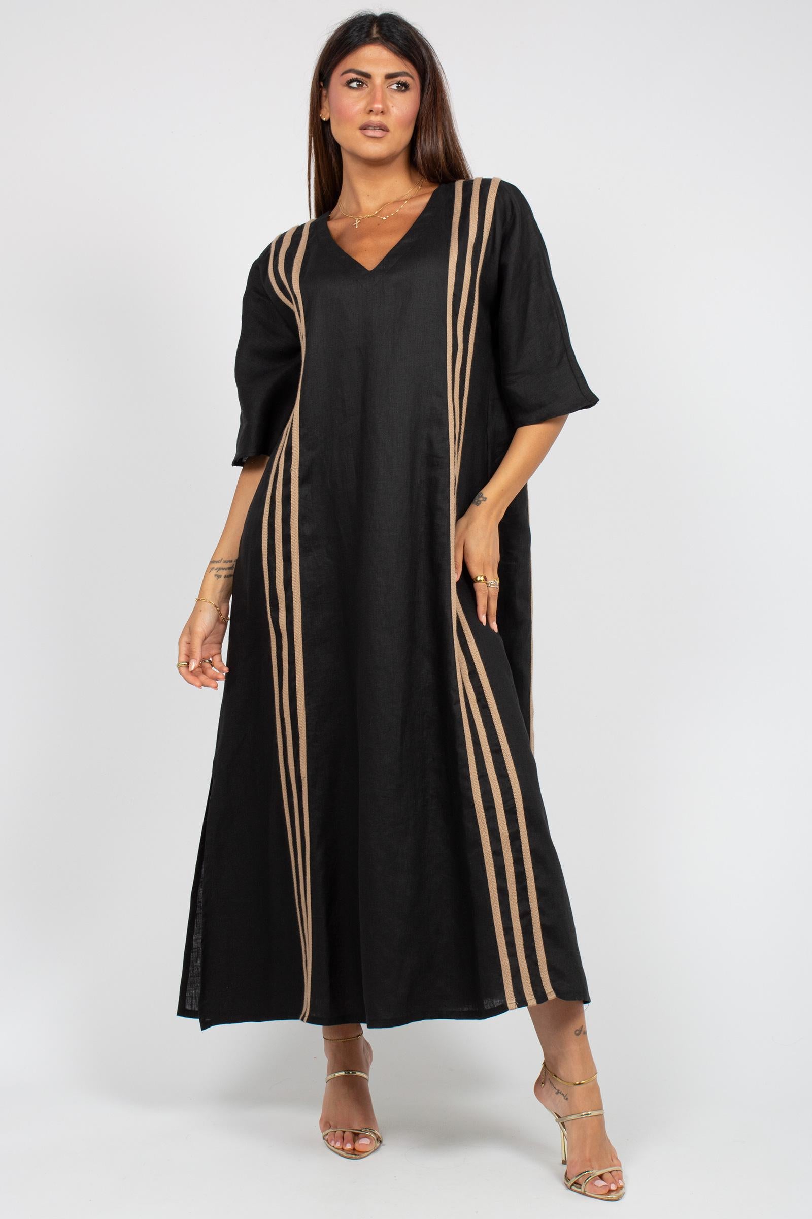 abito kimono in lino SS260404140 914 PUROTATTO 