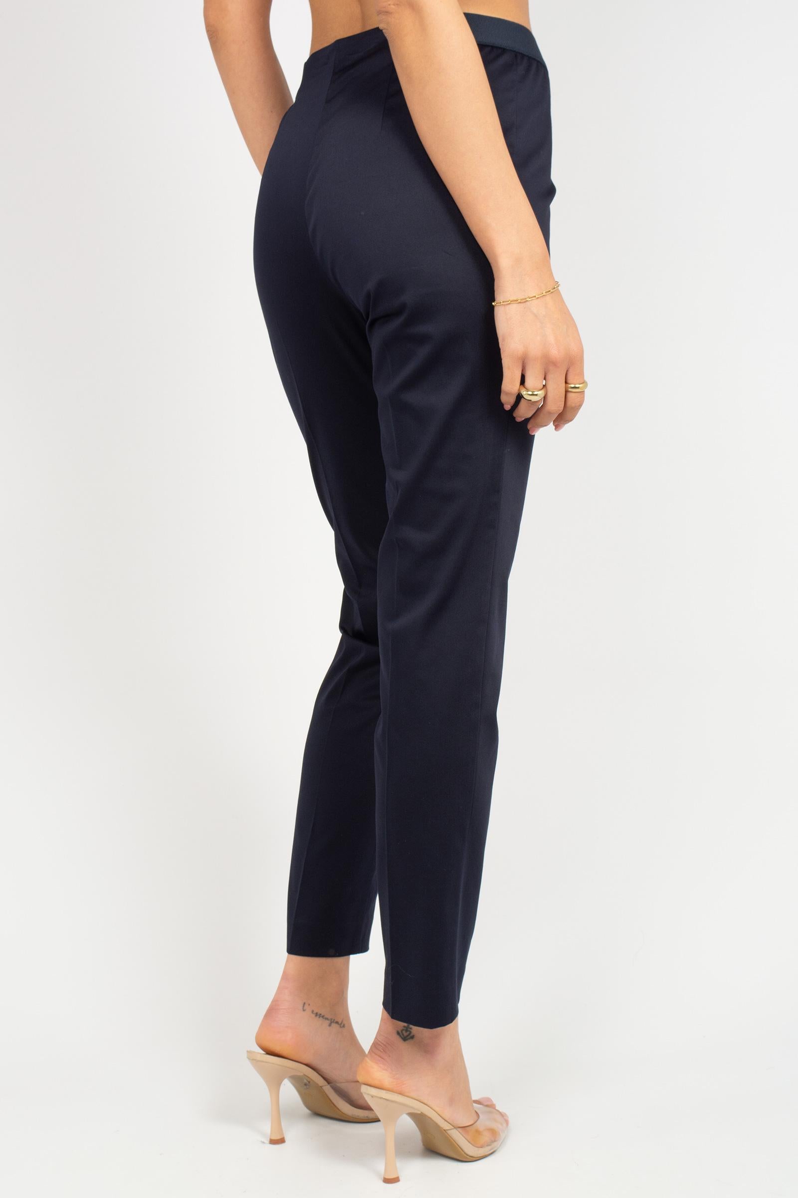 pantalone in popeline di cotone P206MANILA BLU SANGERMANO 