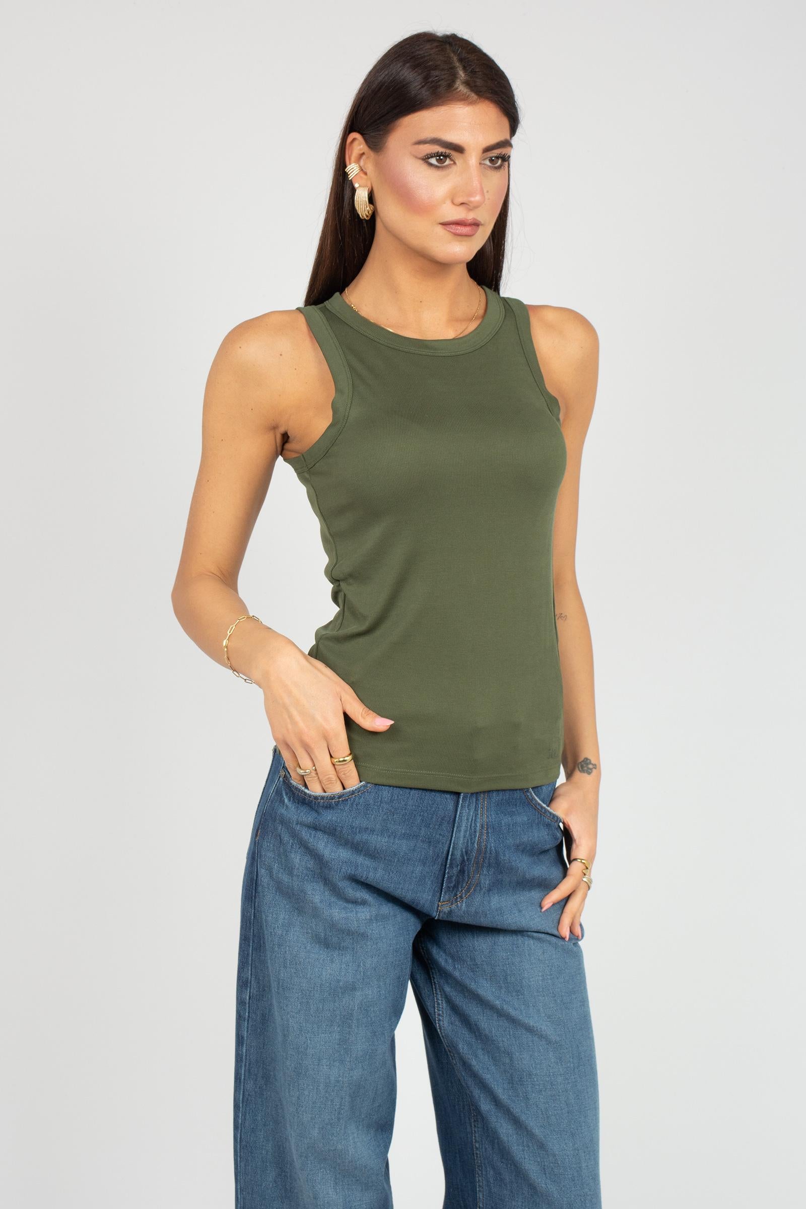 top in cotone a costine 'seta' 2616941058600 002 MM - MAX MARA 