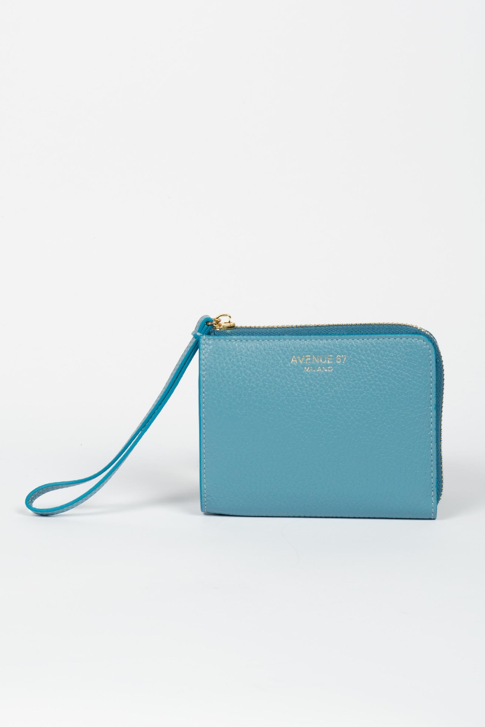 portafoglio con zip in nappa JILLDOLLARO AZZURRO AVENUE 67 