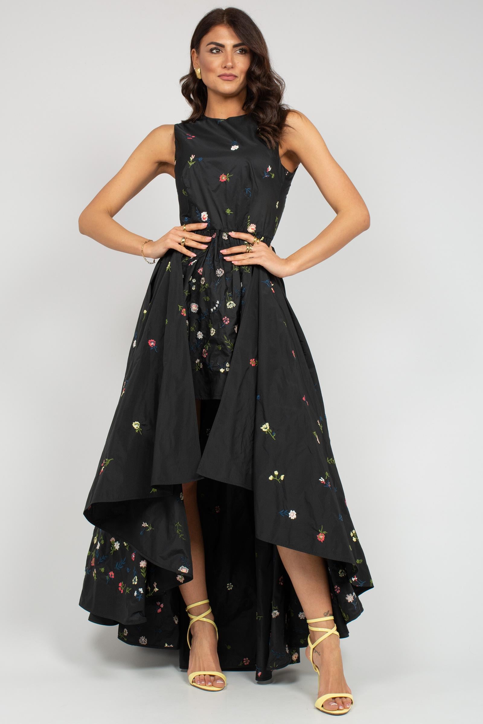 abito in taffeta ricamata 26SMCV41526SPL161 99311 MAISON COGO 