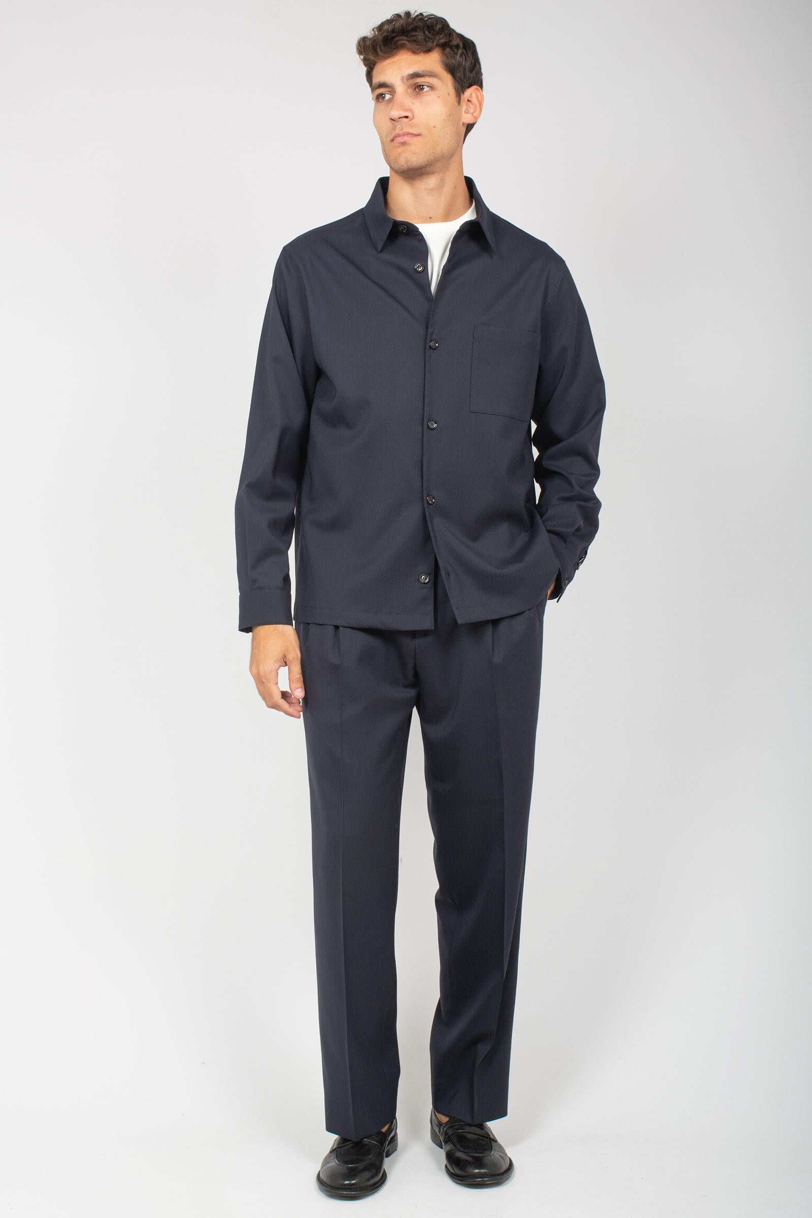 camicia in misto lana 'blake' BLAKEWBS BLU BE ABLE 