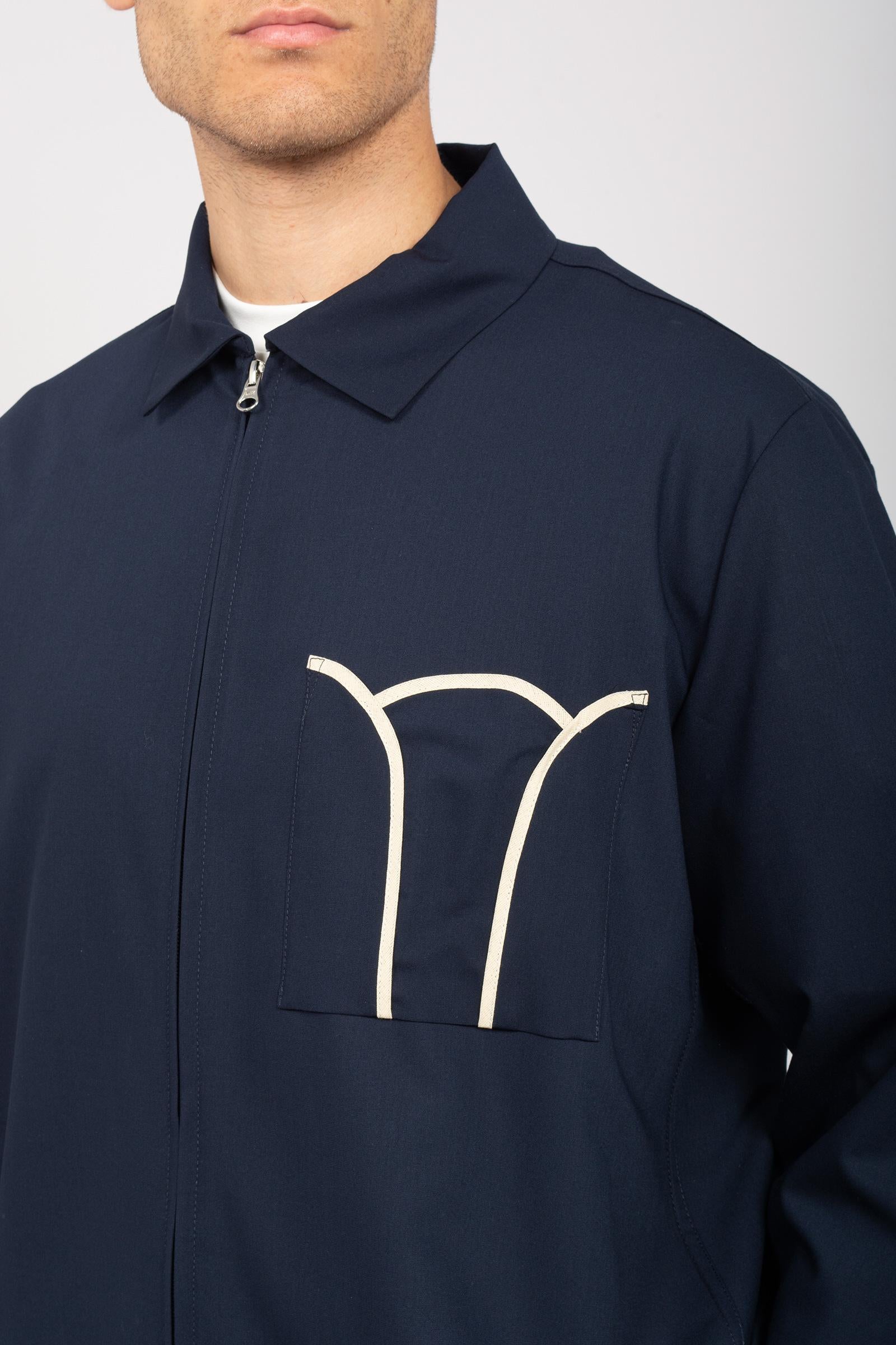 giacca con zip 8163C492 BLU C93 