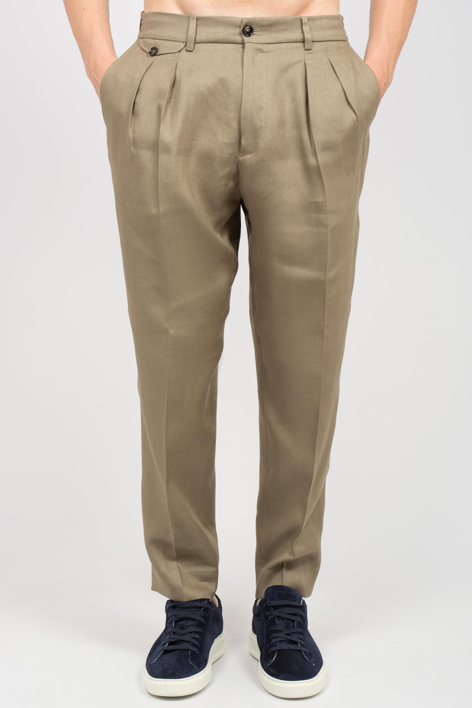 pantalone in lino 'sammy' SAMMYLM85S26 FANGO BE ABLE 