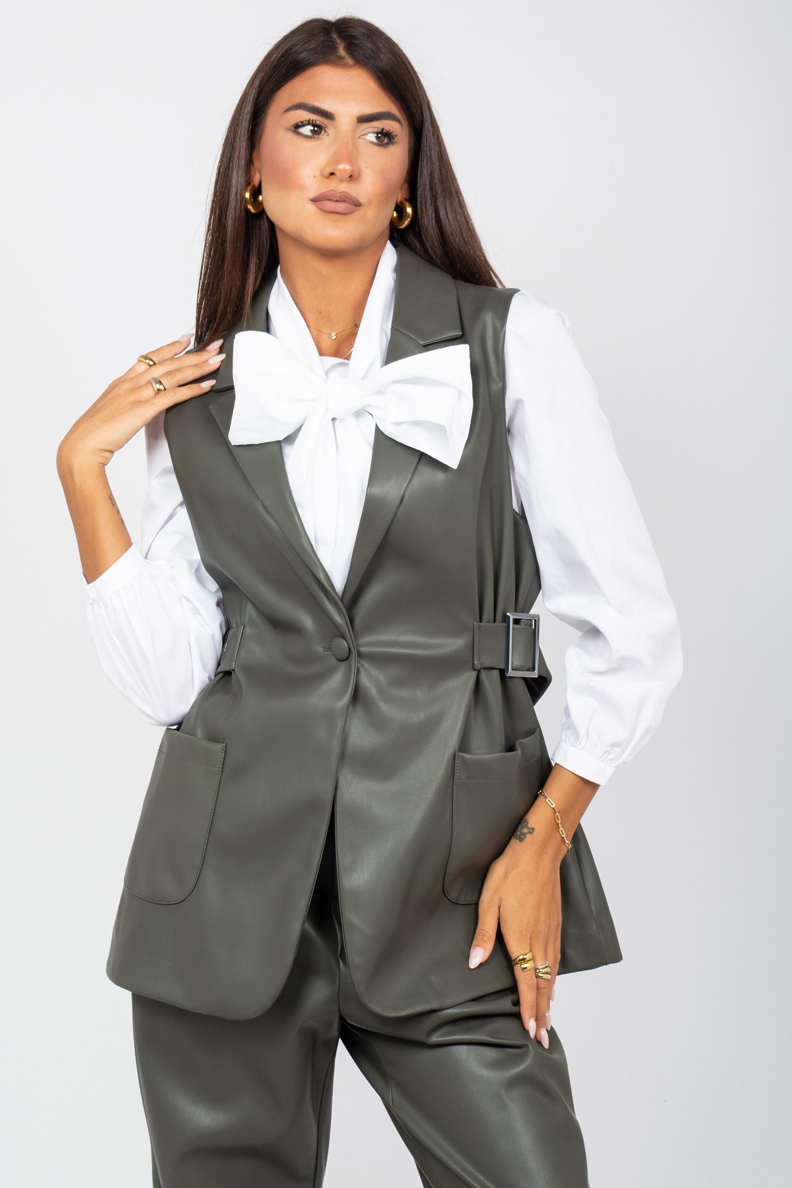 gilet in ecopelle 2416R002964N 25 DIANA GALLESI 