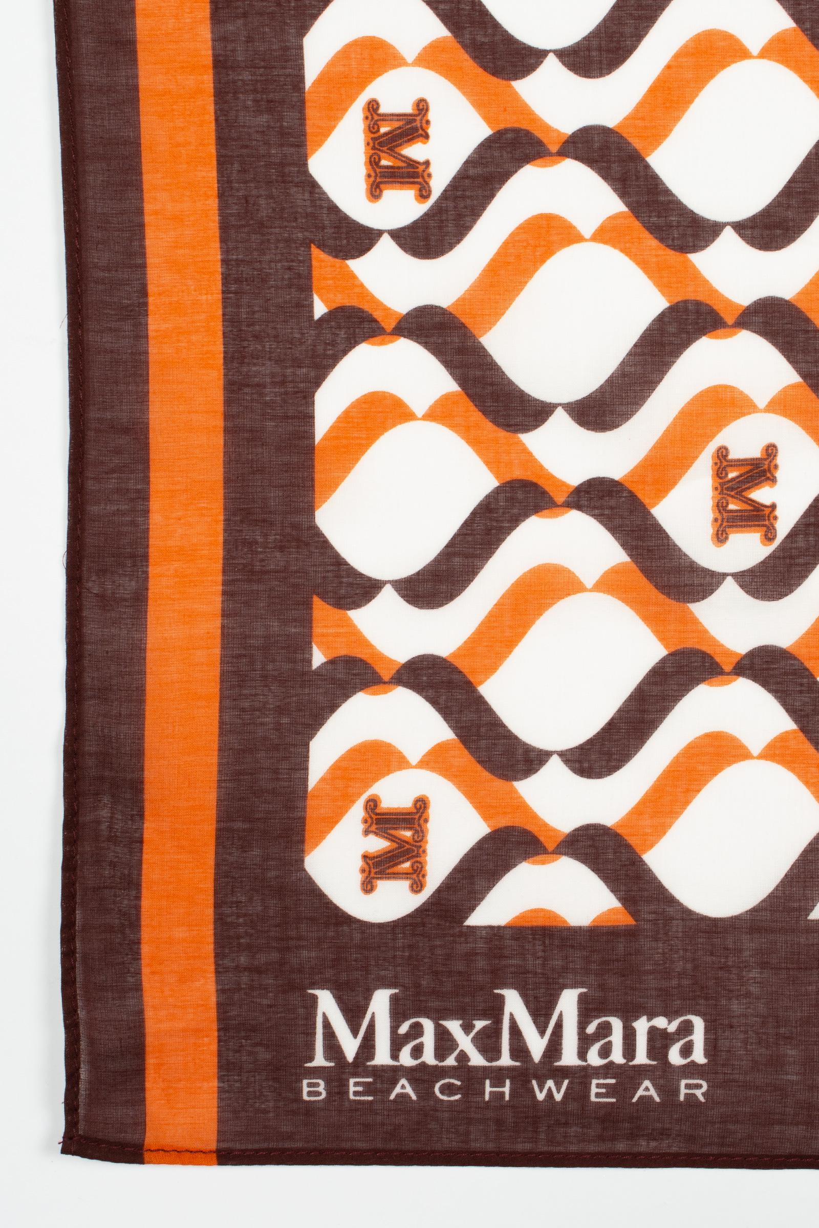 Foulard stampato monogram 'elfi' 2616541019600 002 MAXMARA BEACHWARE 