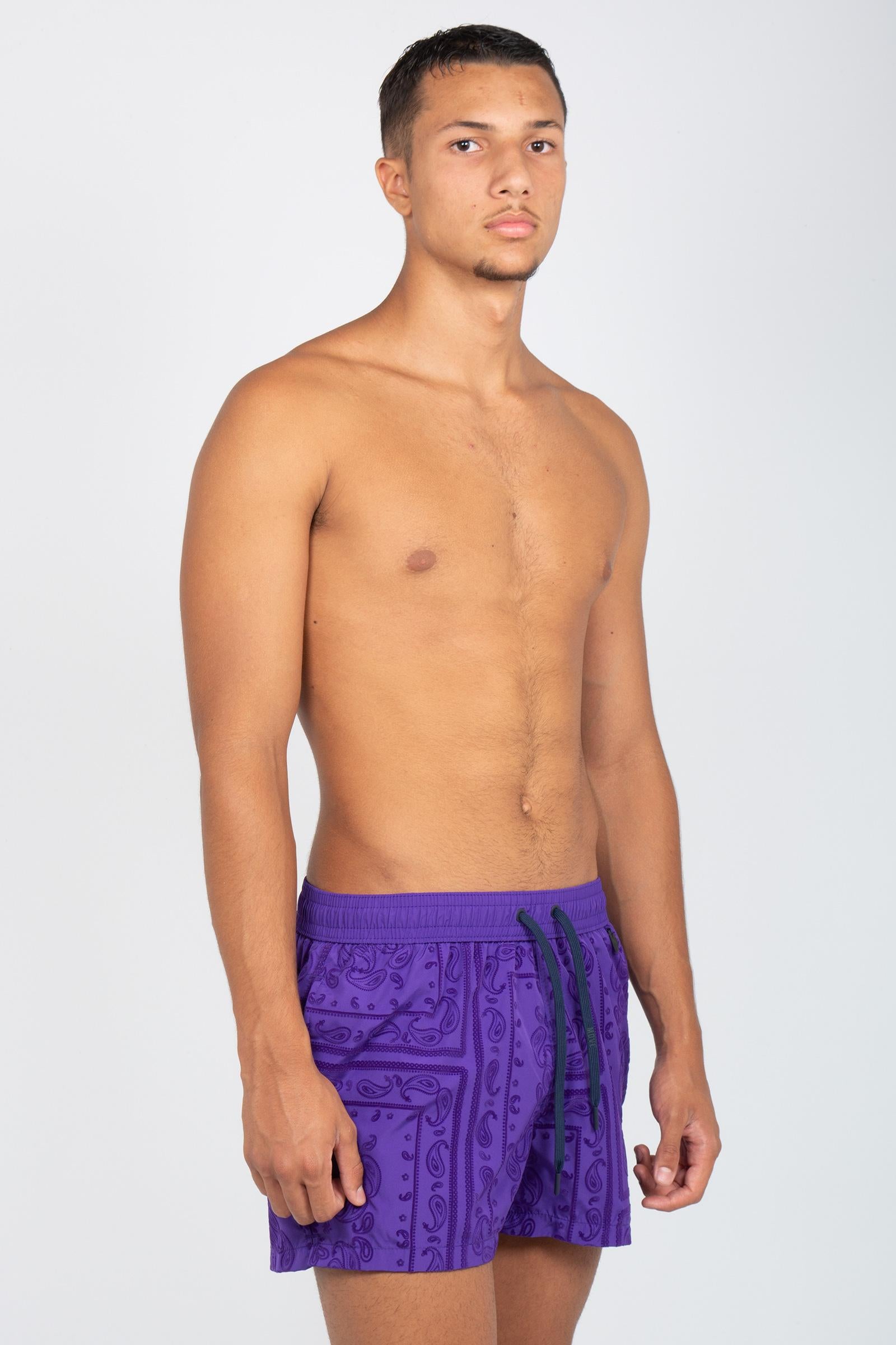 boxer mare floccato bandana 'guadalupa' GUADABANDANA VIOLA MOVE BEACHWARE 