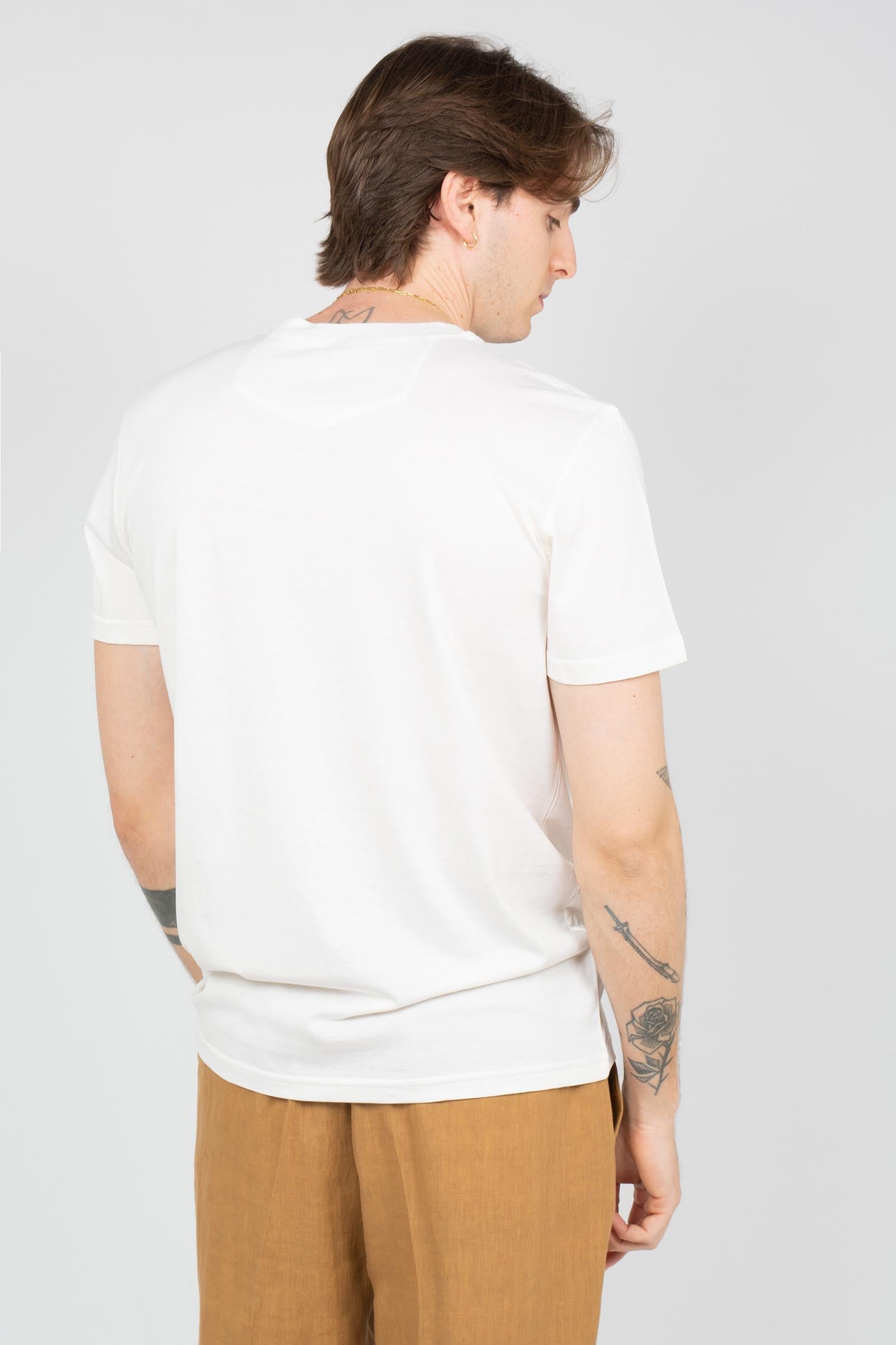 t-shirt in cotone e seta TL5STM050LEL 01CD0010 PT TORINO 