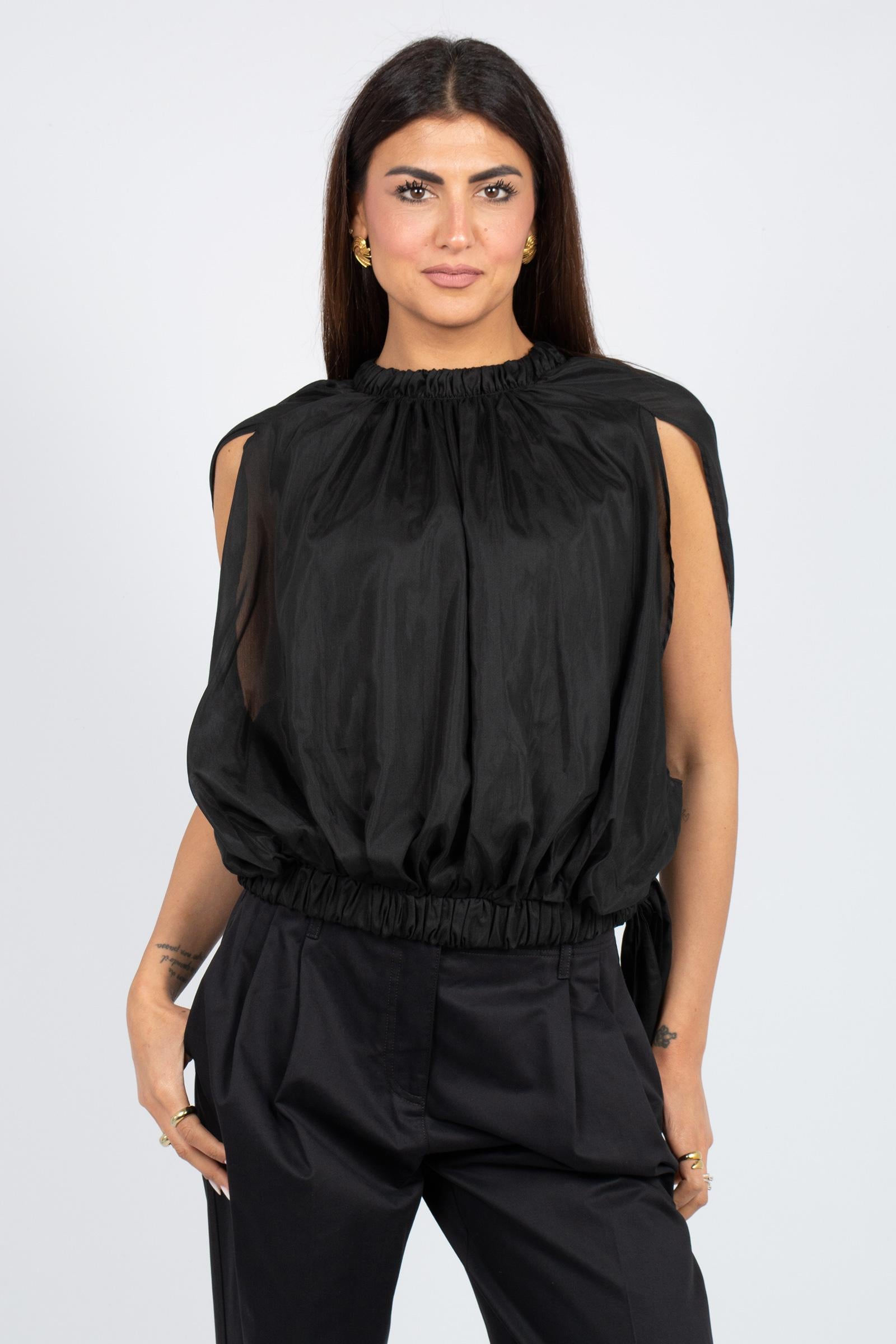 blusa in voile di cotone 'zavia' S6SI12 Y69 SEMICOUTURE 