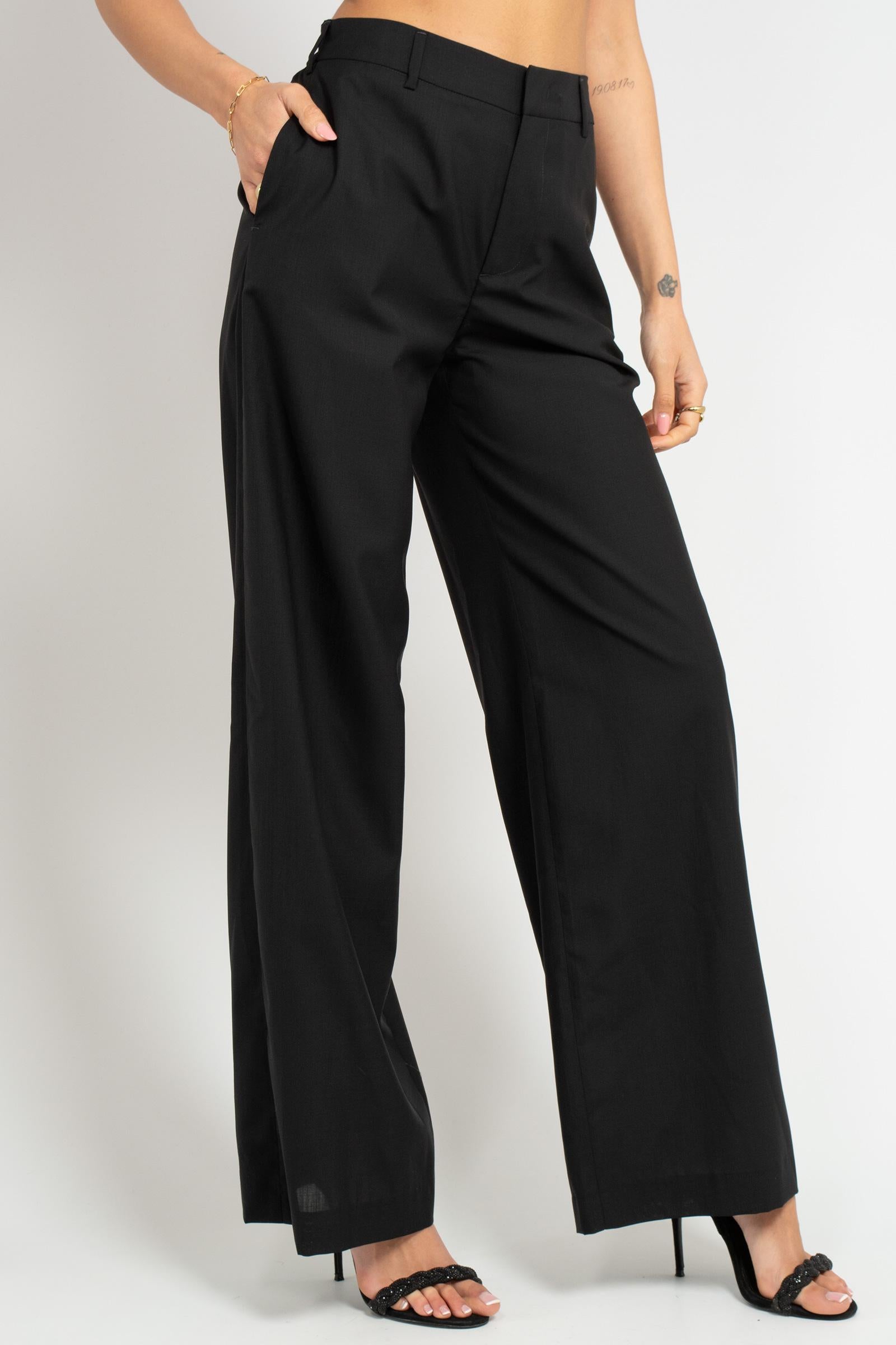 pantalone in lana vergine 'lorenza' CDVSLRZ100STD ZI560990 PT TORINO 