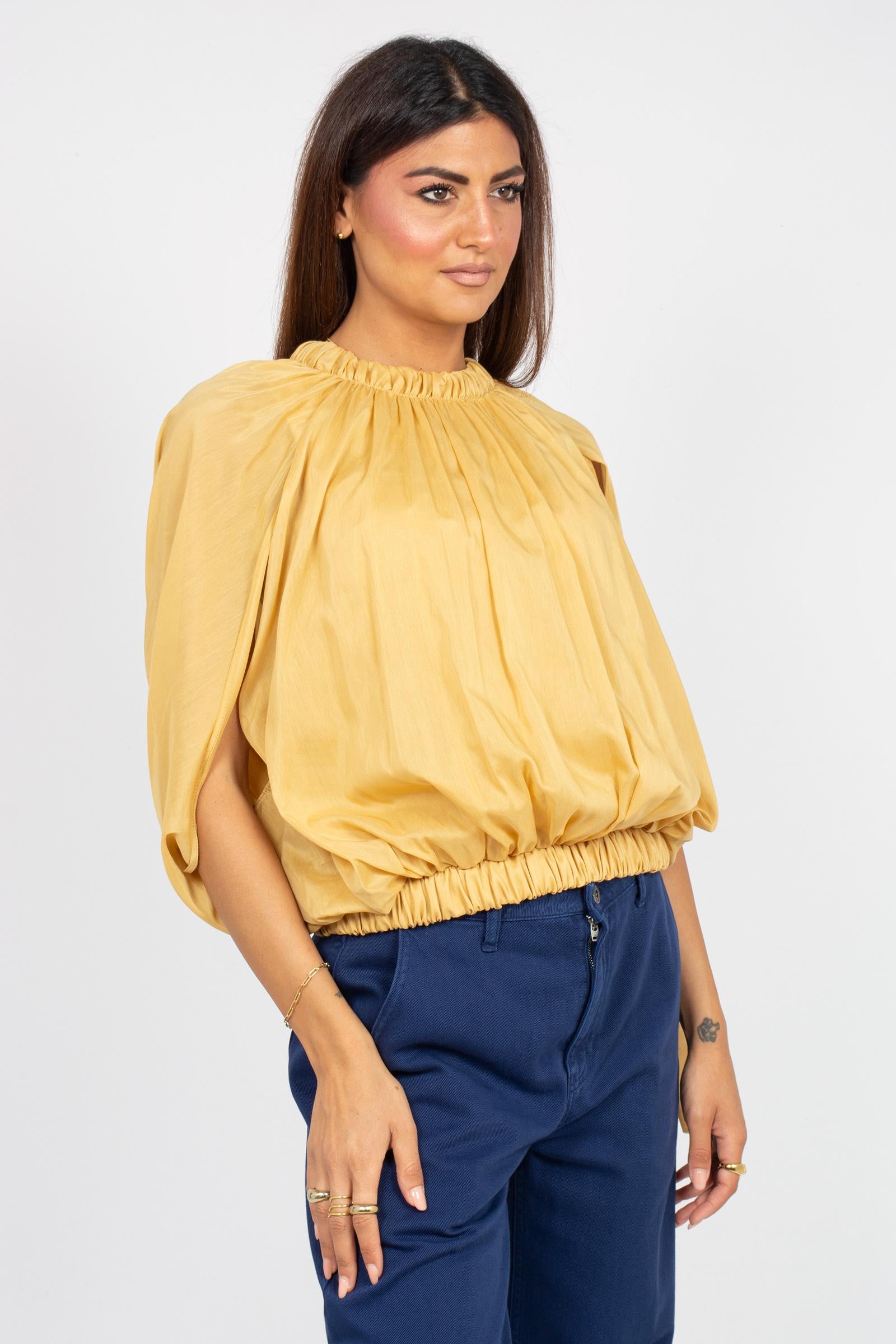 blusa in voile di cotone 'zavia' S6SI12 T31 SEMICOUTURE 