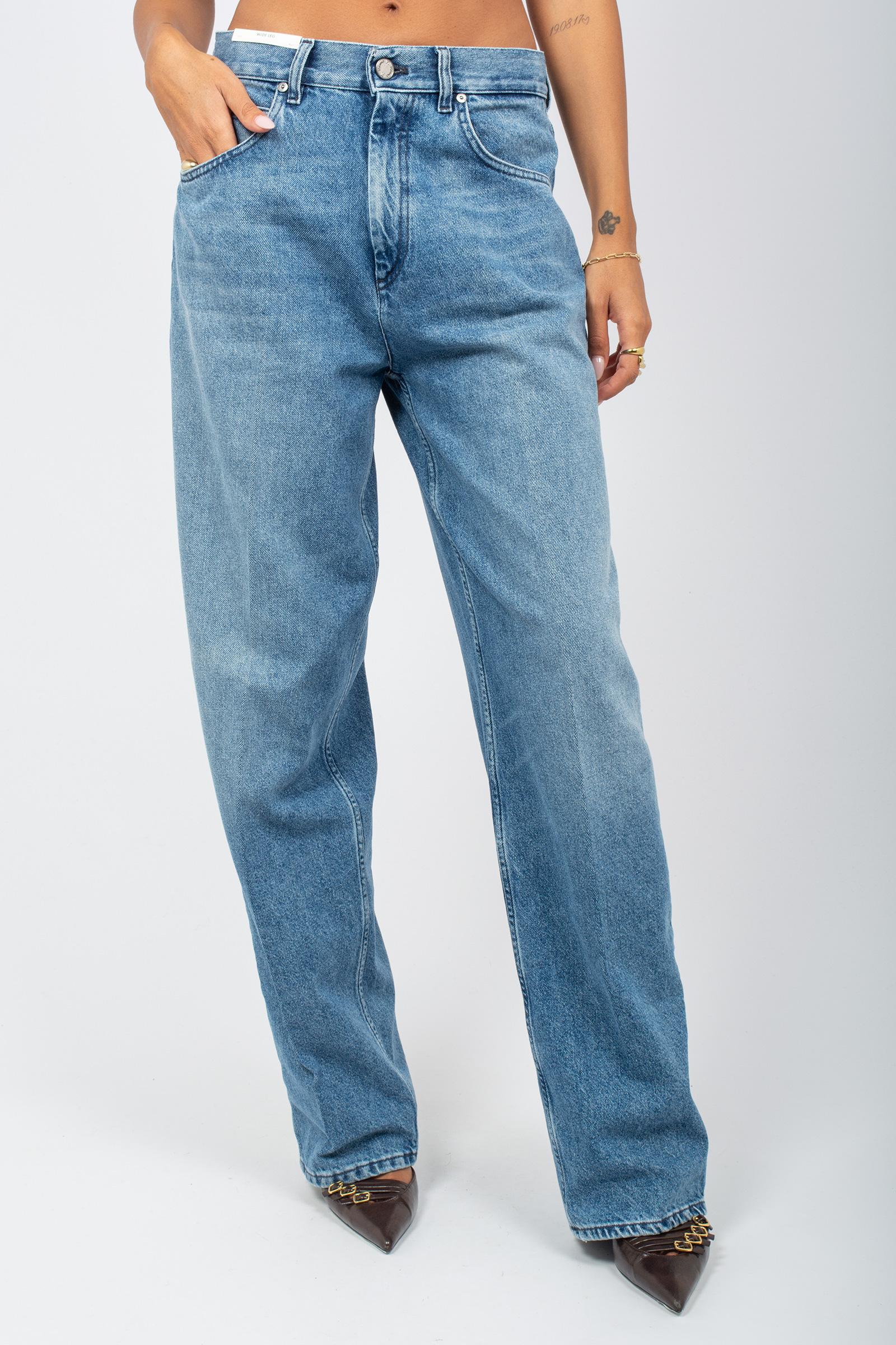 denim wide leg in cotone 'megan' C1VPMGZ0 AW0280ML55 PT TORINO DENIM 