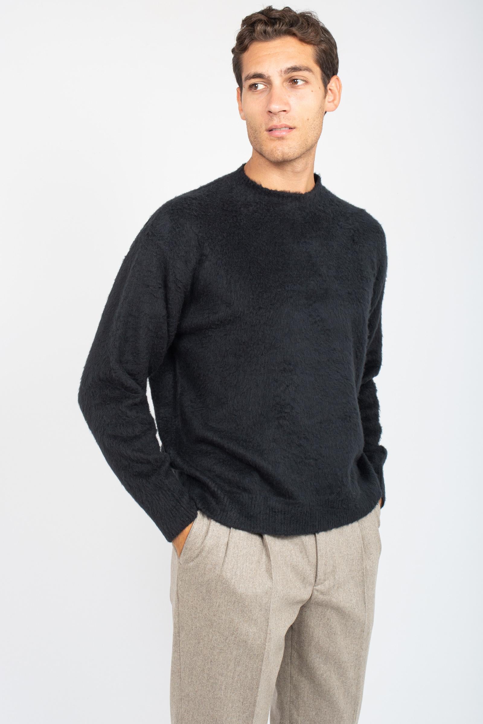 girocollo oversize in lana garzata 253M45301 09 ROBERTO COLLINA 