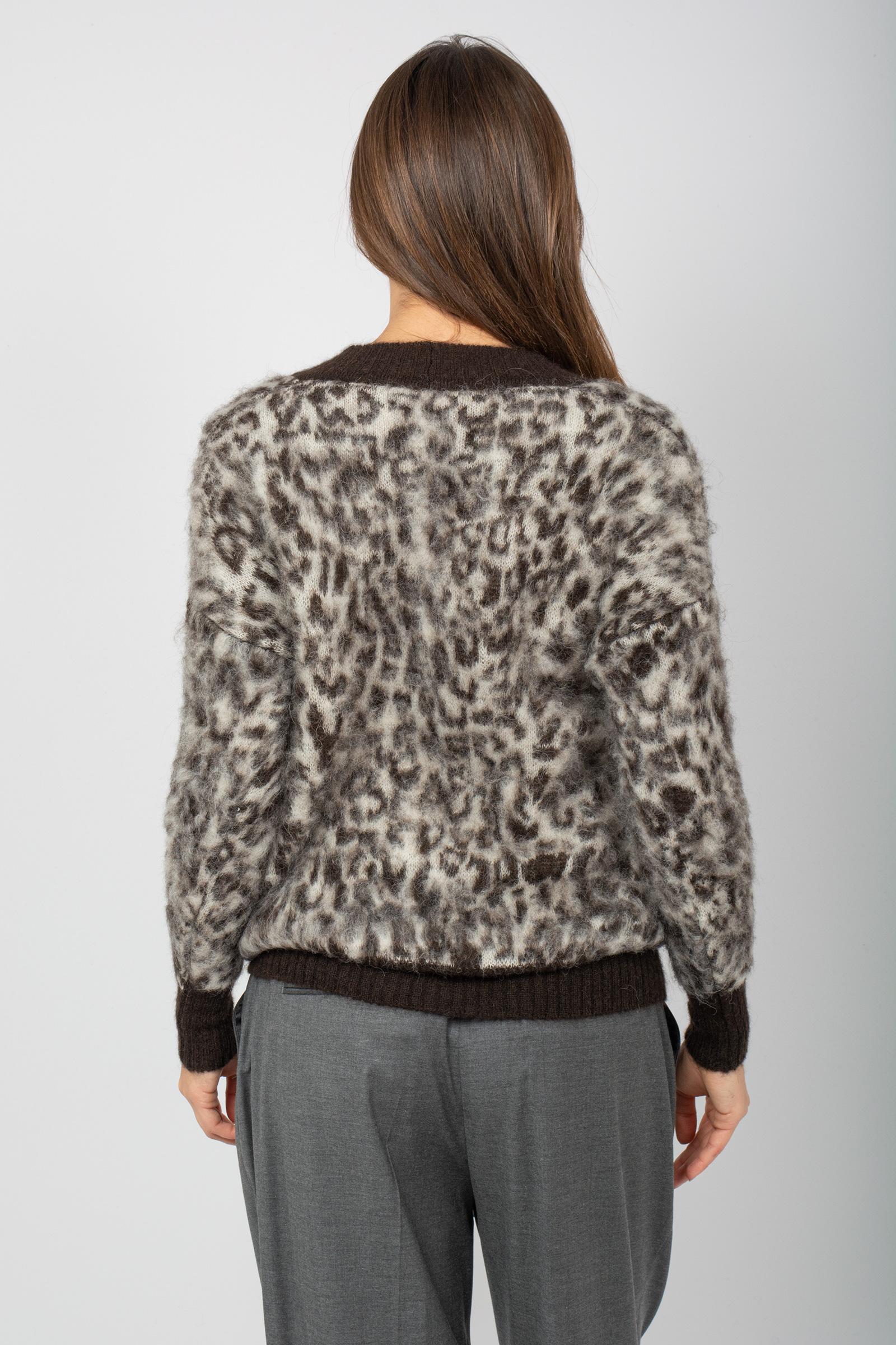 cardigan animalier in misto alpaca 61272 20 D.EXTERIOR 