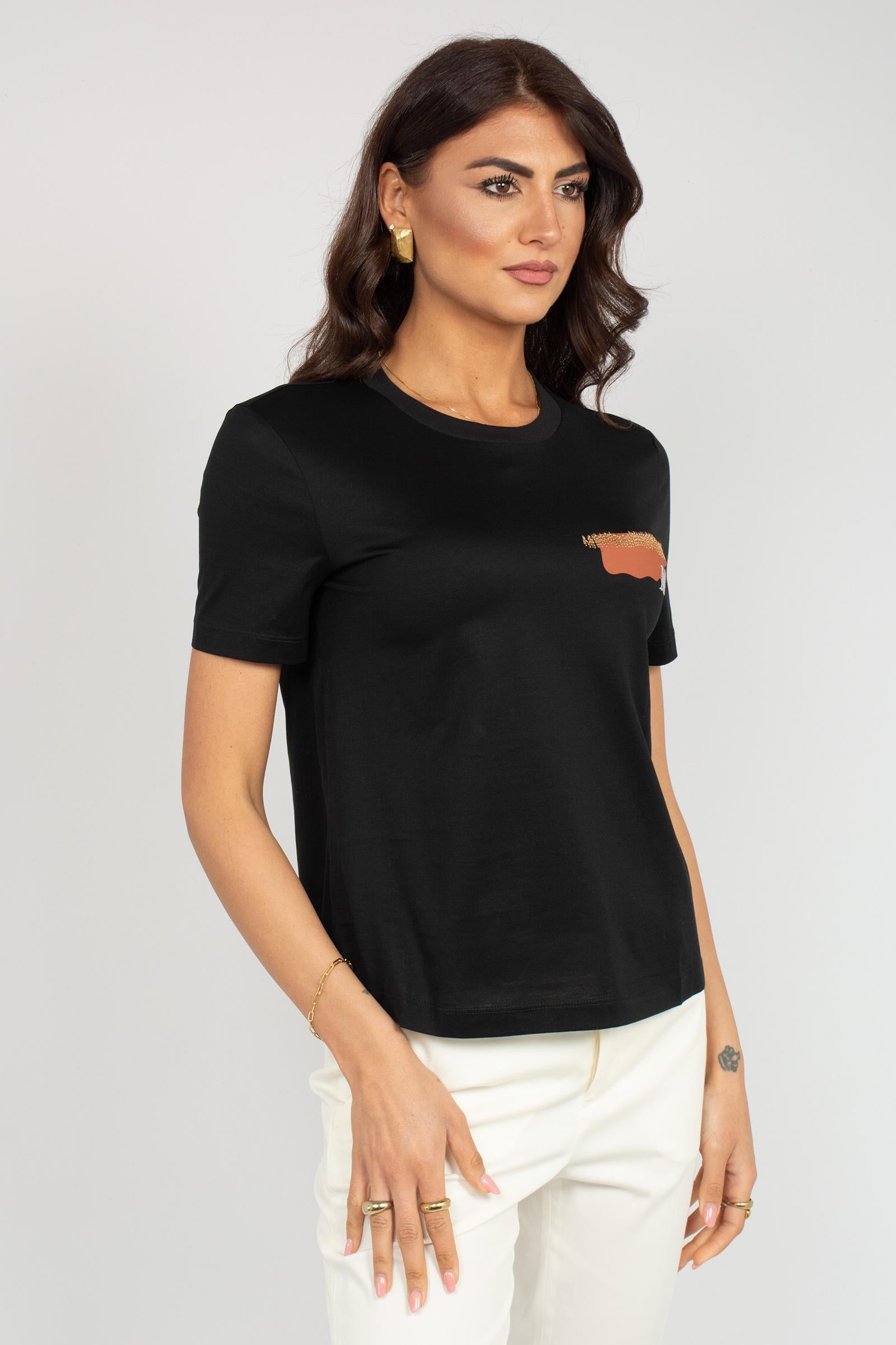 t-shirt in cotone con logo 'licenza' 2616941108600 015 MM - MAX MARA 