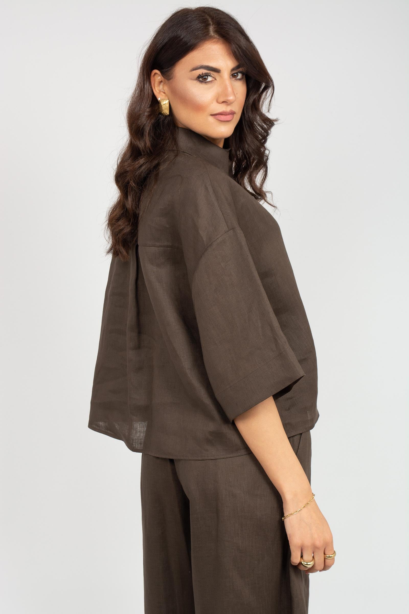 camicia in lino 'rito' 2616111038600 006 MM - MAX MARA 