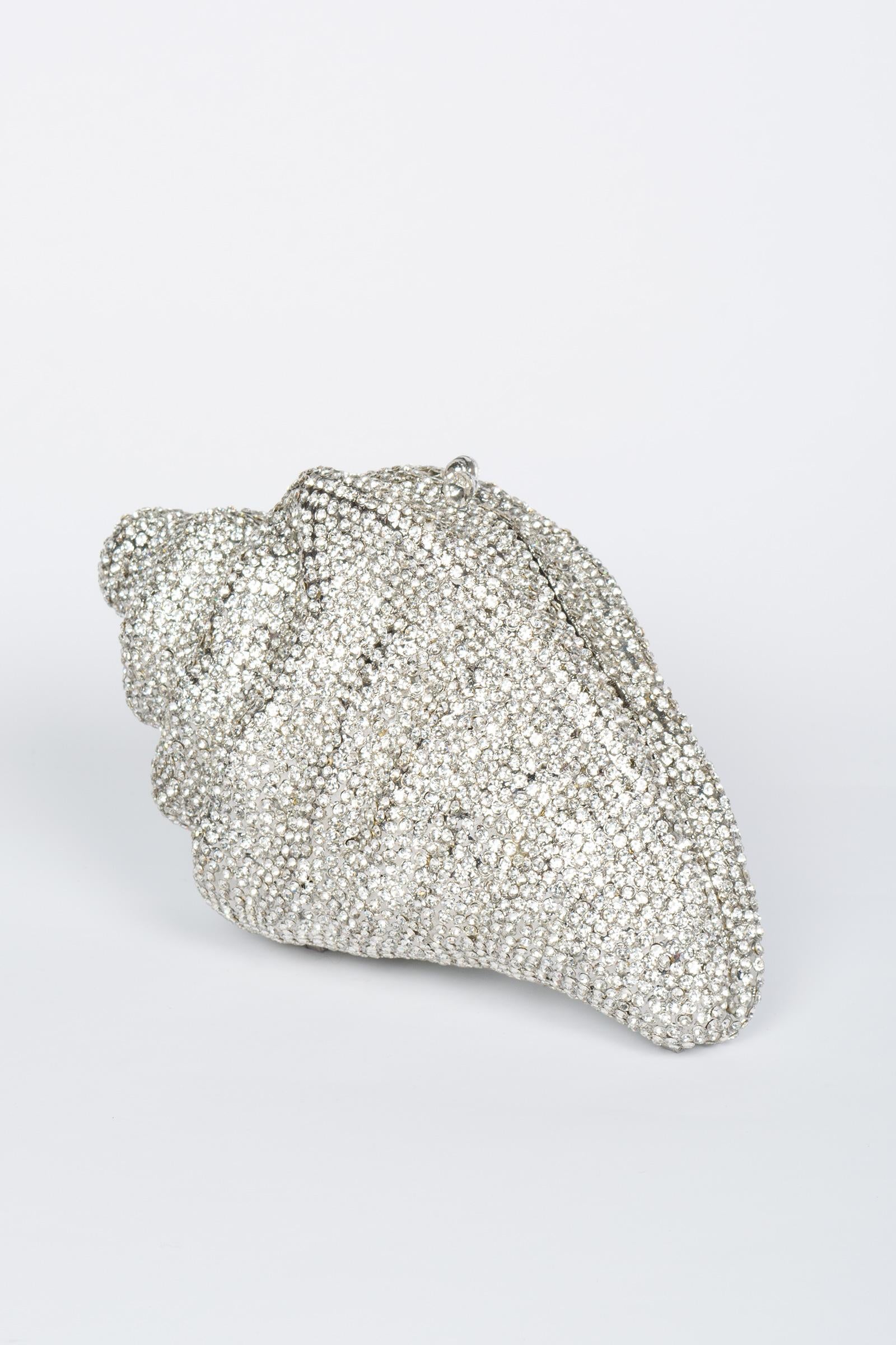 clutch conchiglia strass all over BSHELL SILVER MIRIAM STELLA 