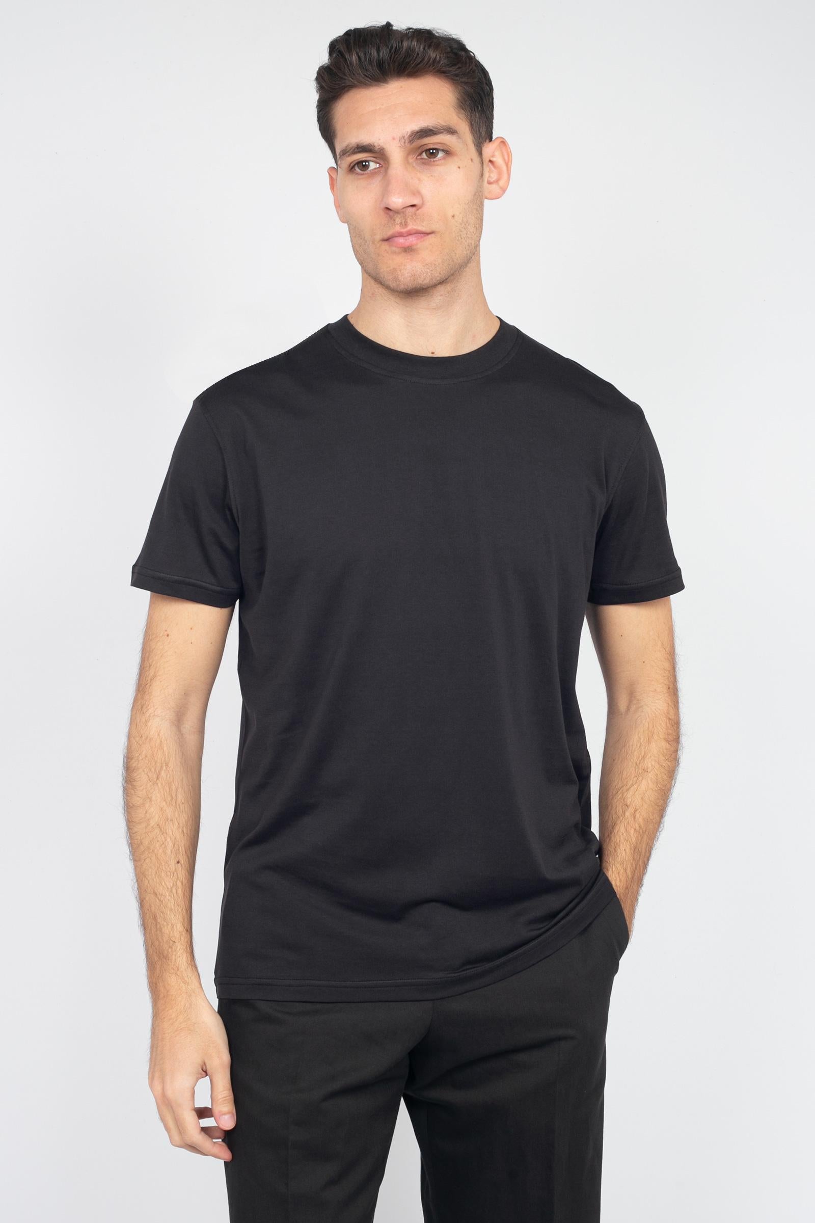 t-shirt in cotone e seta TL5STM050LEL 01CD0990 PT TORINO 
