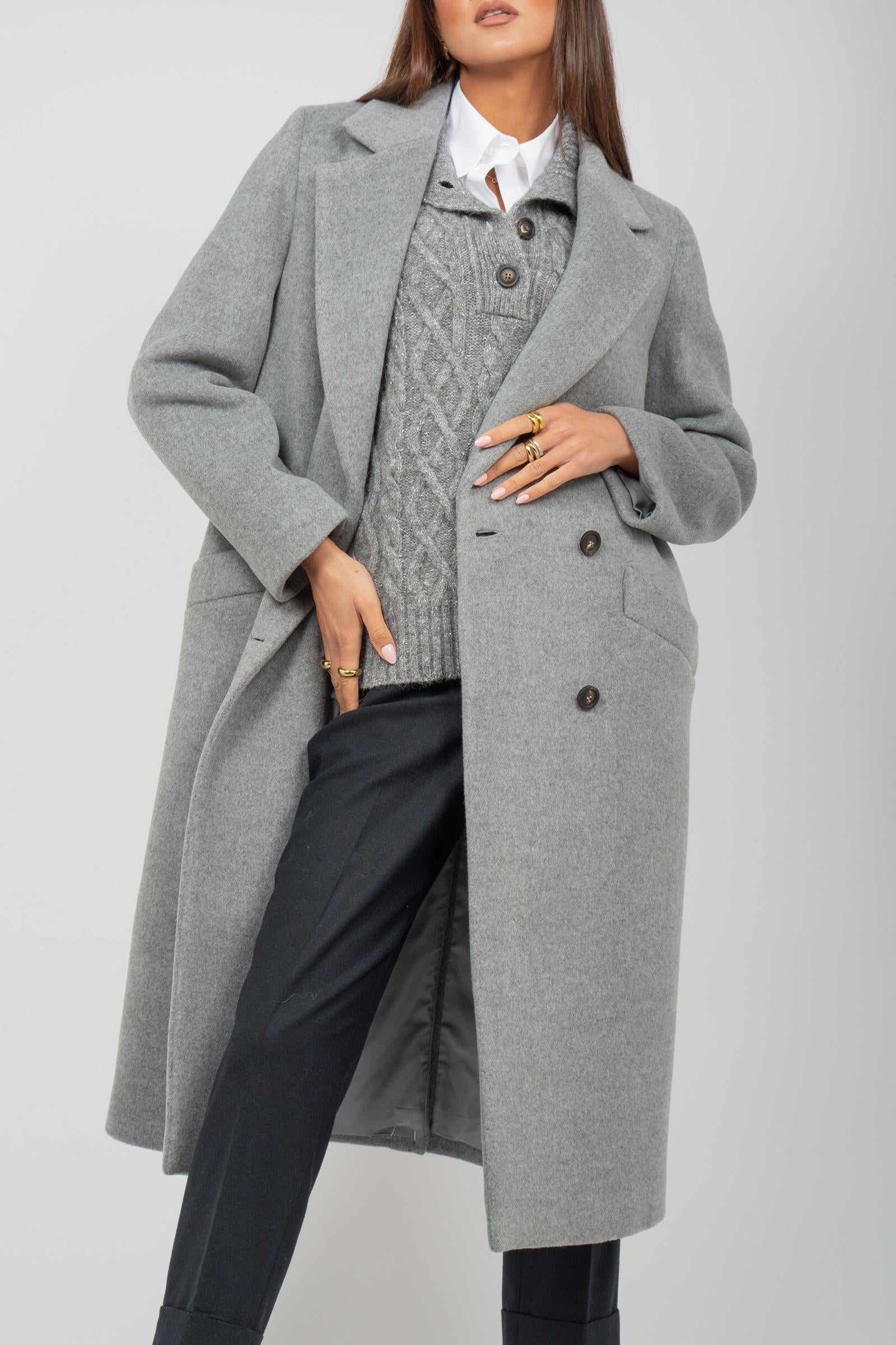 cappotto oversize doppio petto M2017803194 971 PESERICO EASY 