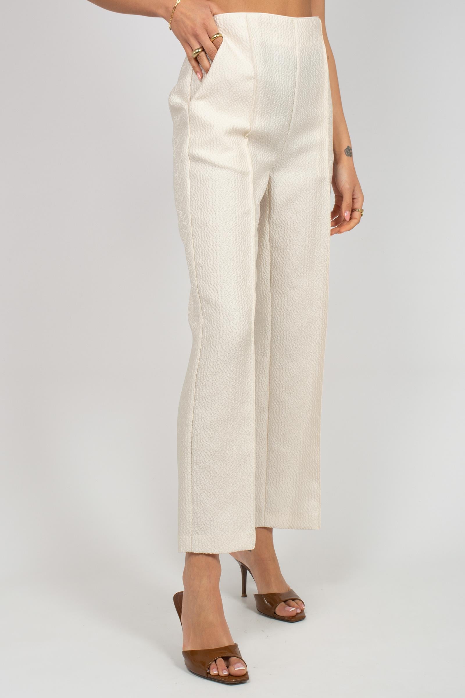 pantalone in broccato S26PL08 W117 WEILI ZHENG 