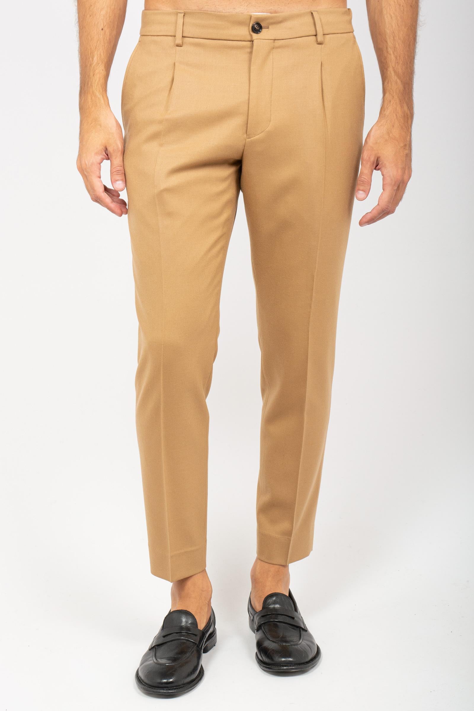 pantalone con coulisse in lana vergine 'riccardo' RICCARDOCCWFS BEIGE BE ABLE 