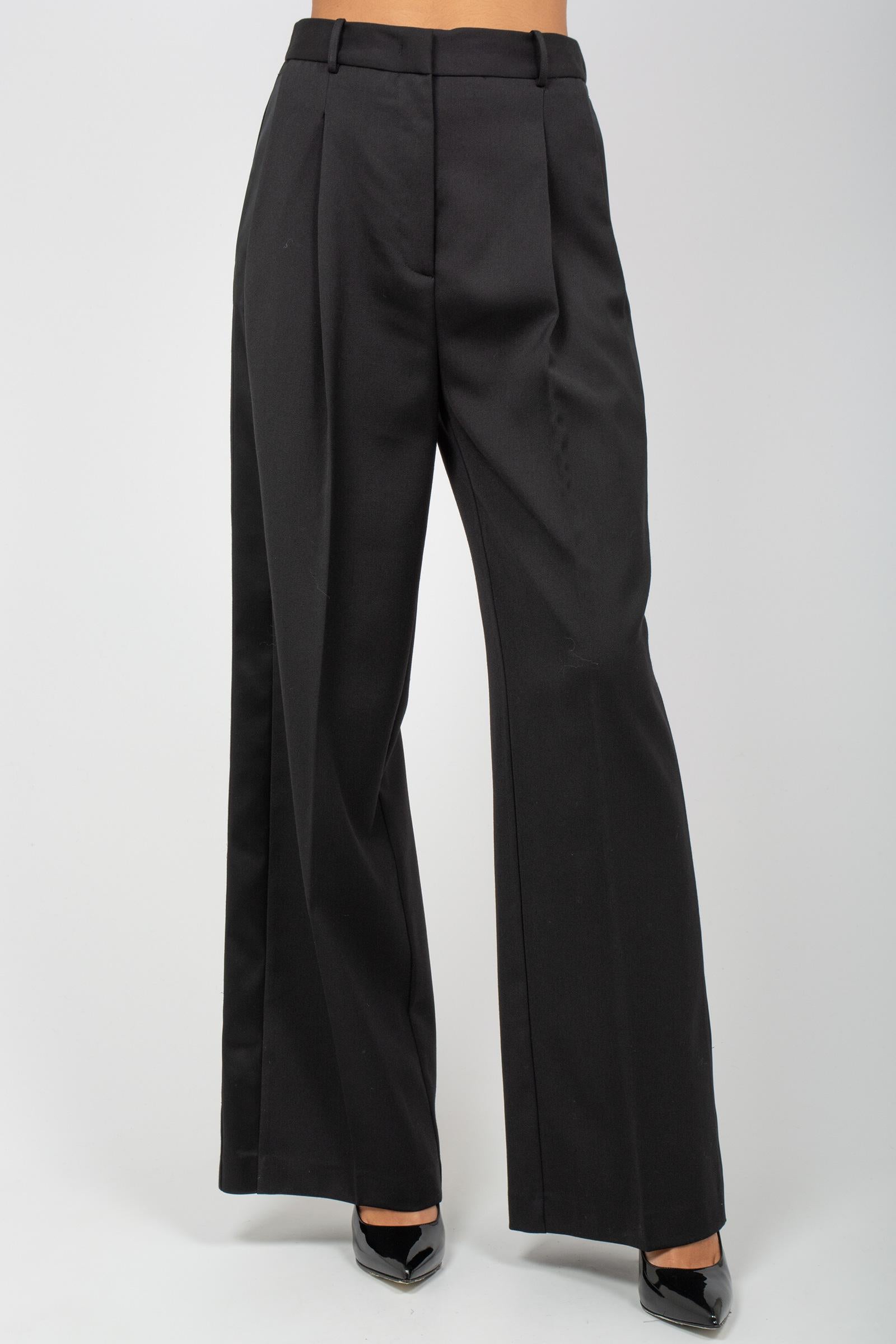 pantalone tuxedo in misto lana 'fermina' S5WO09 Y69 SEMICOUTURE 