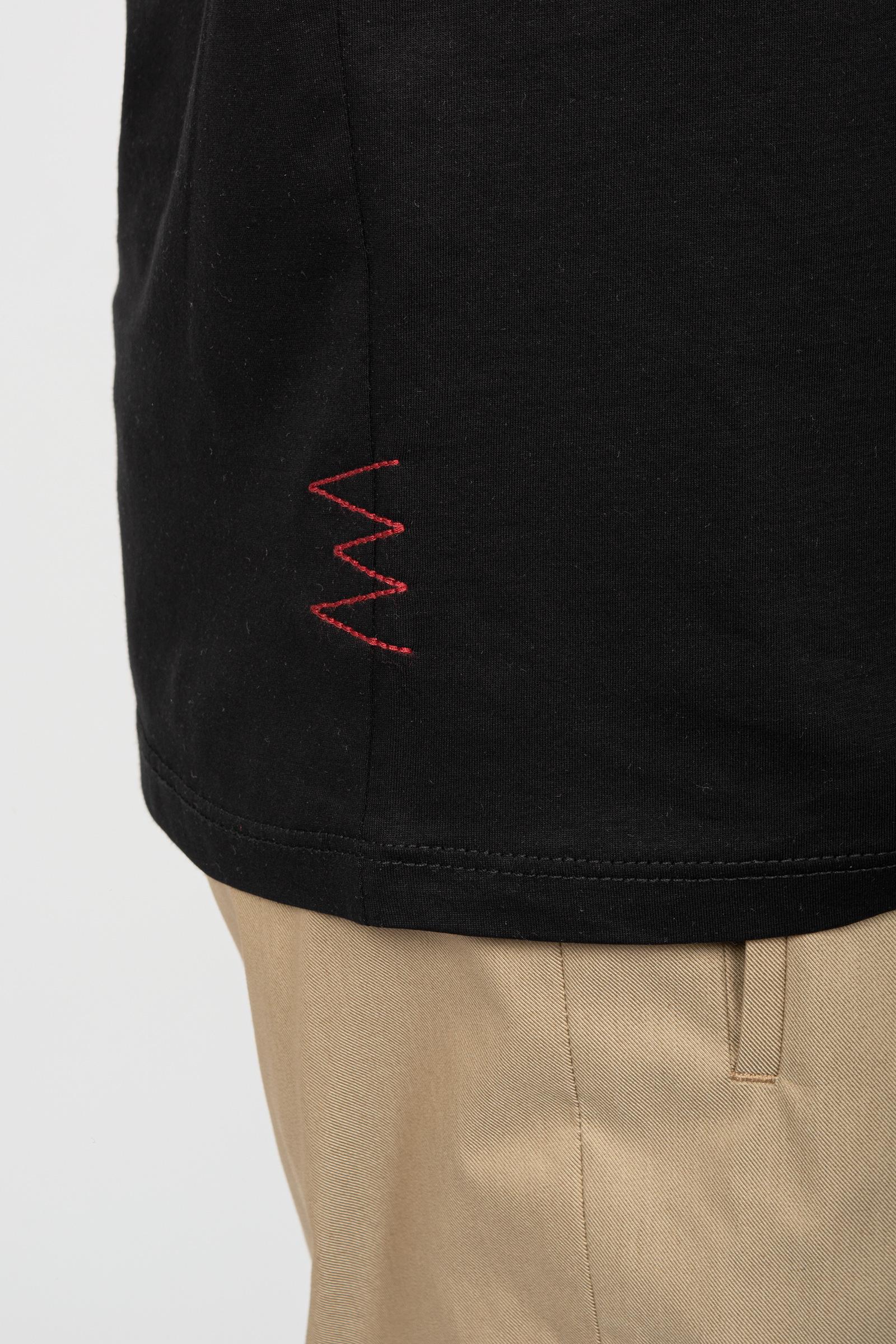 t-shirt in cotone B6D0055 NERO AMARANTO 